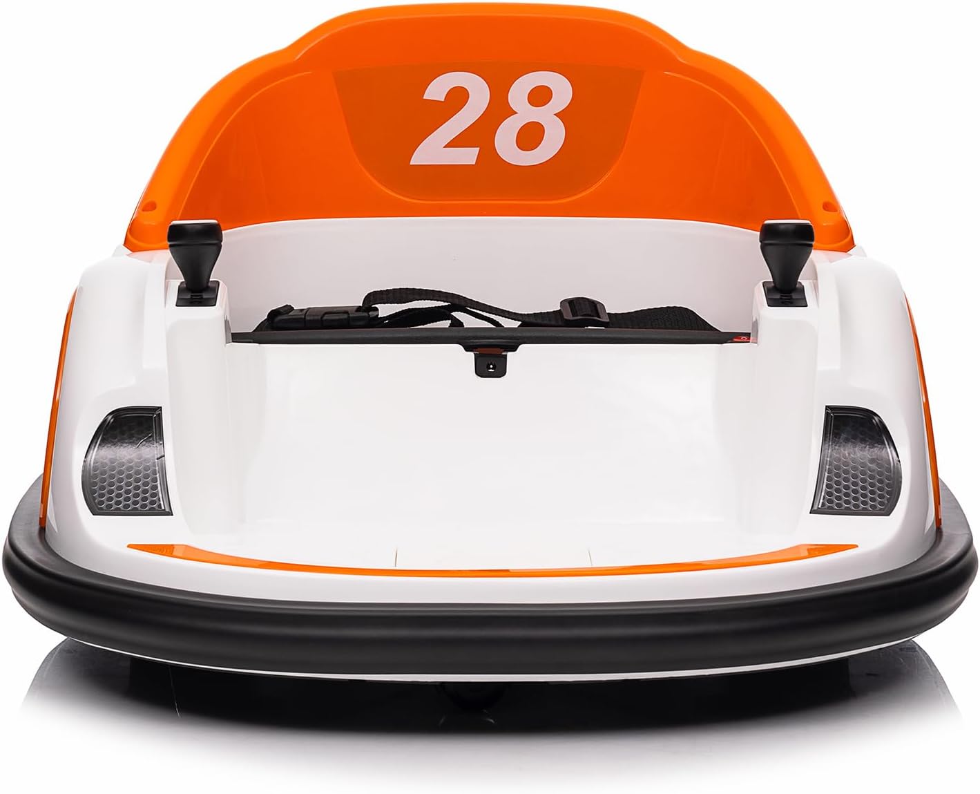 Qeetex LHF-TC-WQ591011 12V Ride On Bumper Car for Kids Ride on Toy Gifts Toddlers Electric Bumping Car with Remote Control Battery Display 360 Degree Spin LED Lights Music Orange