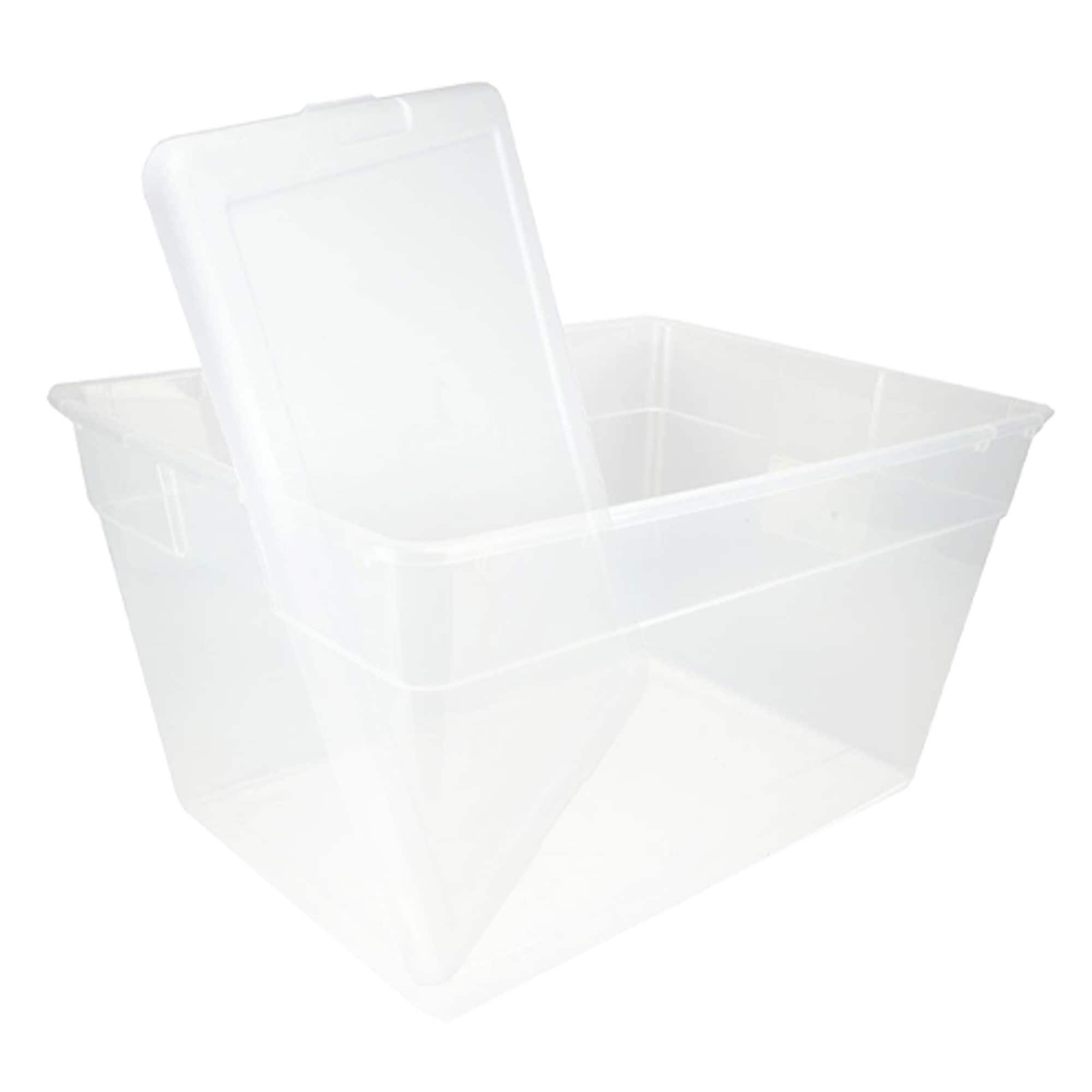 Sterilite Large Clear Plastic Stackable Storage Bin w/ Clear Latch Lid, 24  Pack, 24pk - Baker's