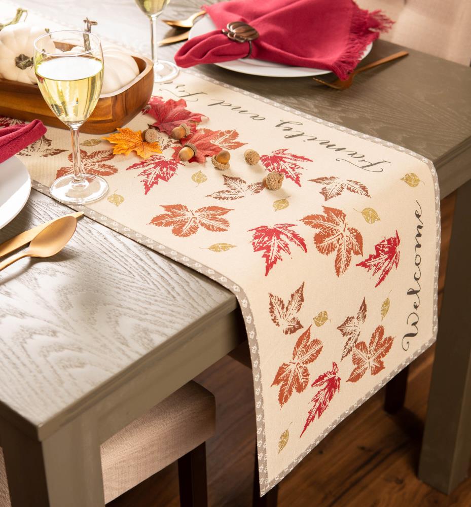 DII Gather Together Print Table Runner - Off-white, 14x72-in, Serveware ...