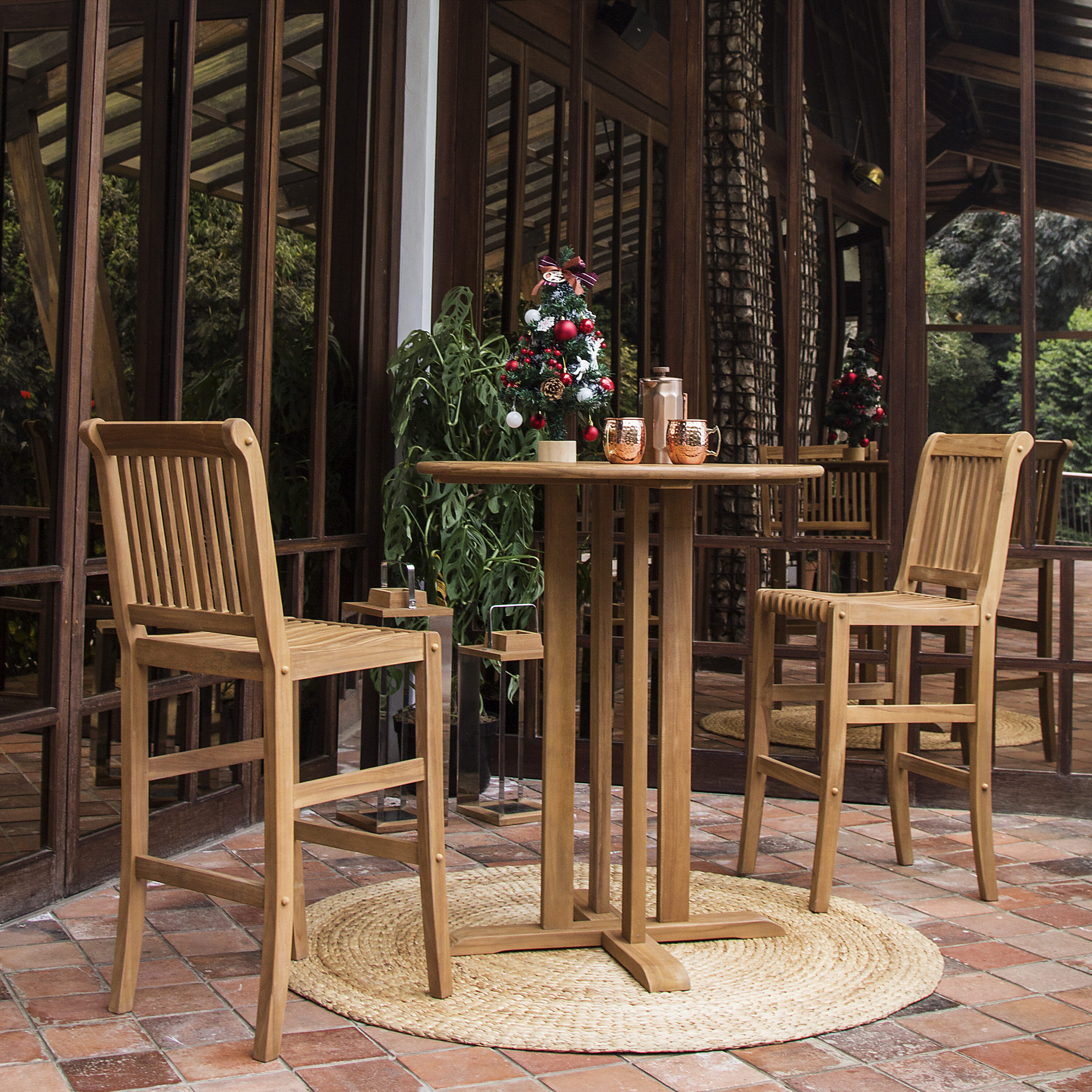Bar height Teak Patio Dining Sets at Lowes