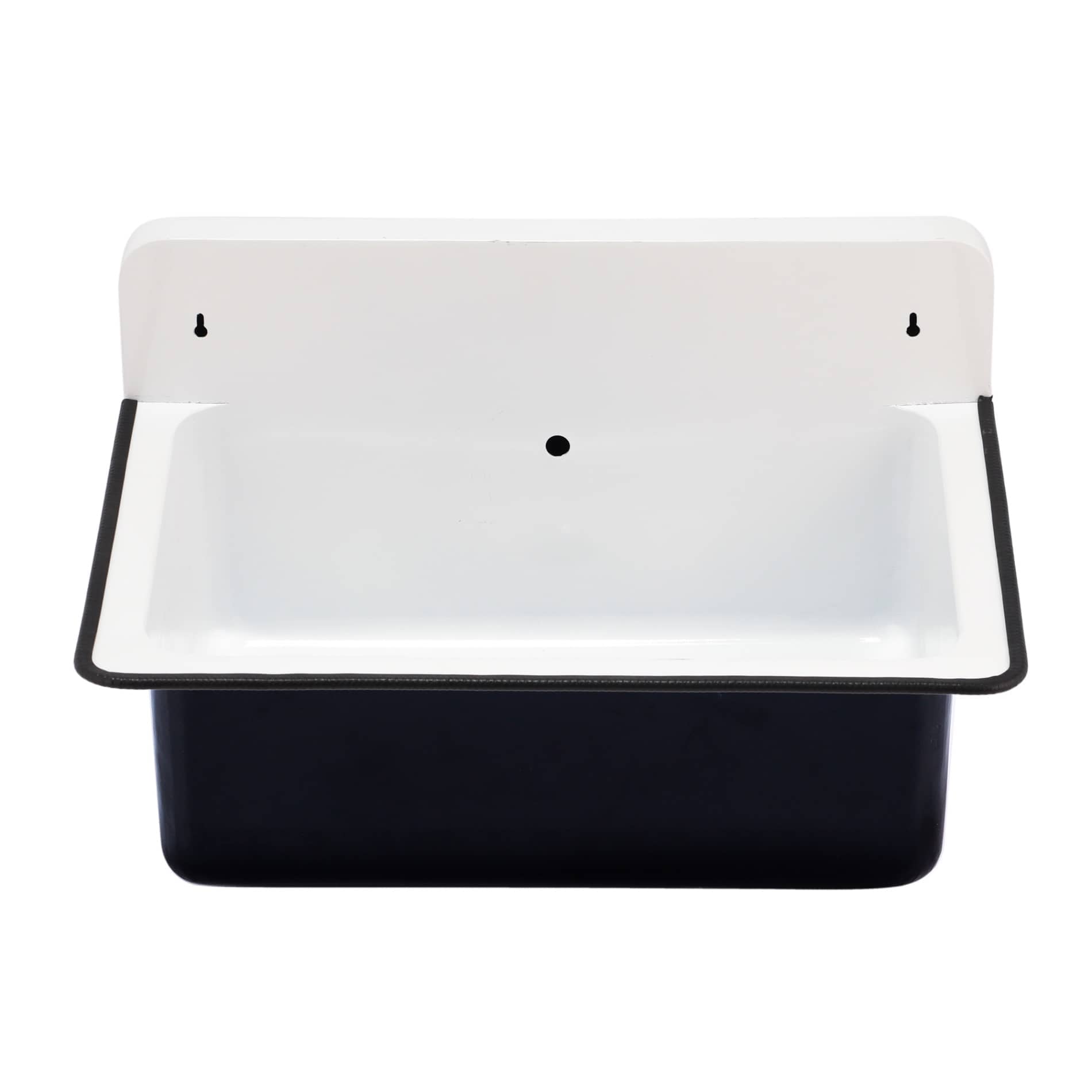 Nantucket  Sinks NS-ACBS20OF-BLKW 20-inch Black Wallmount Bucket Sink w/ Overflow