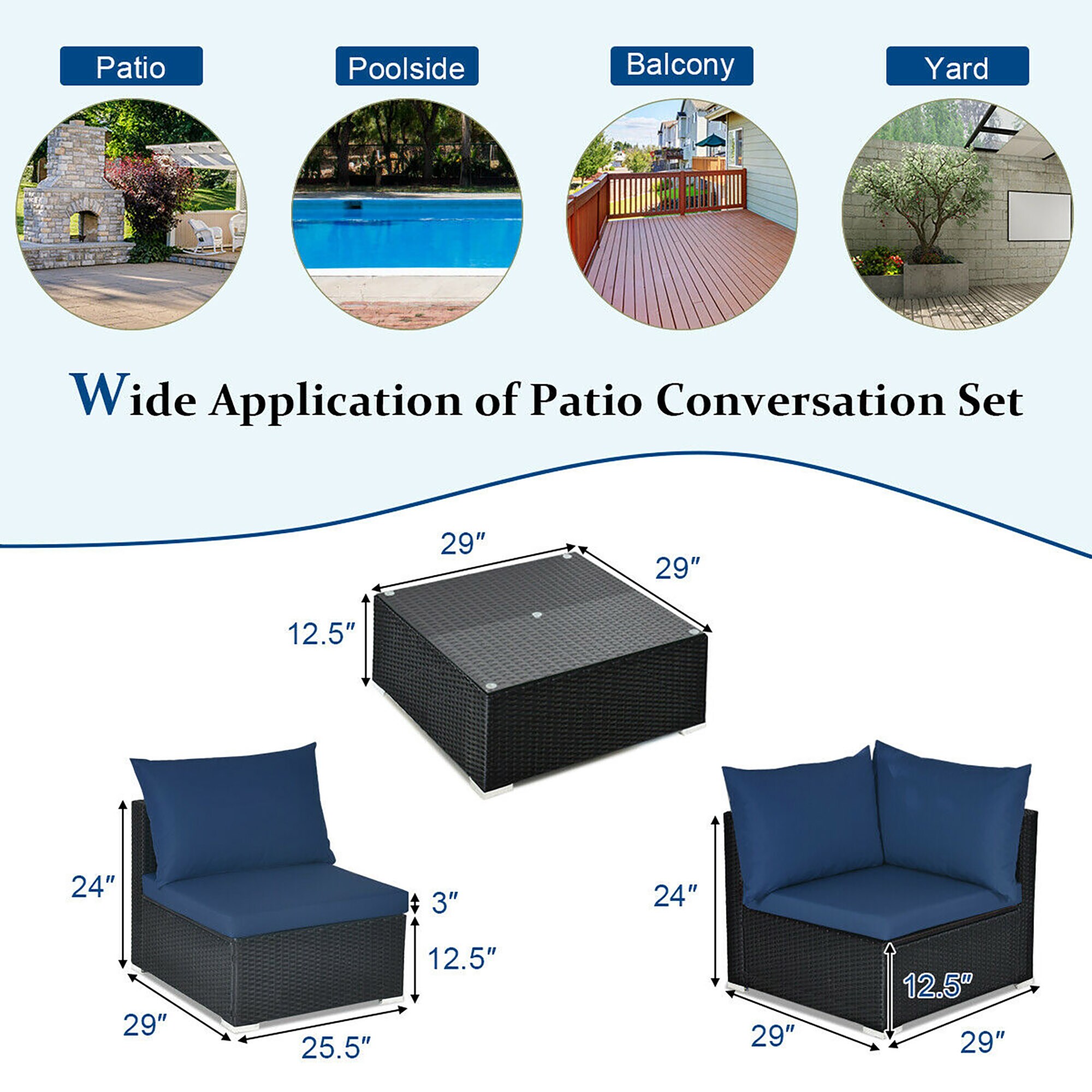CASAINC HX-KX-004BN Patio-Conversation-Sets - View #9