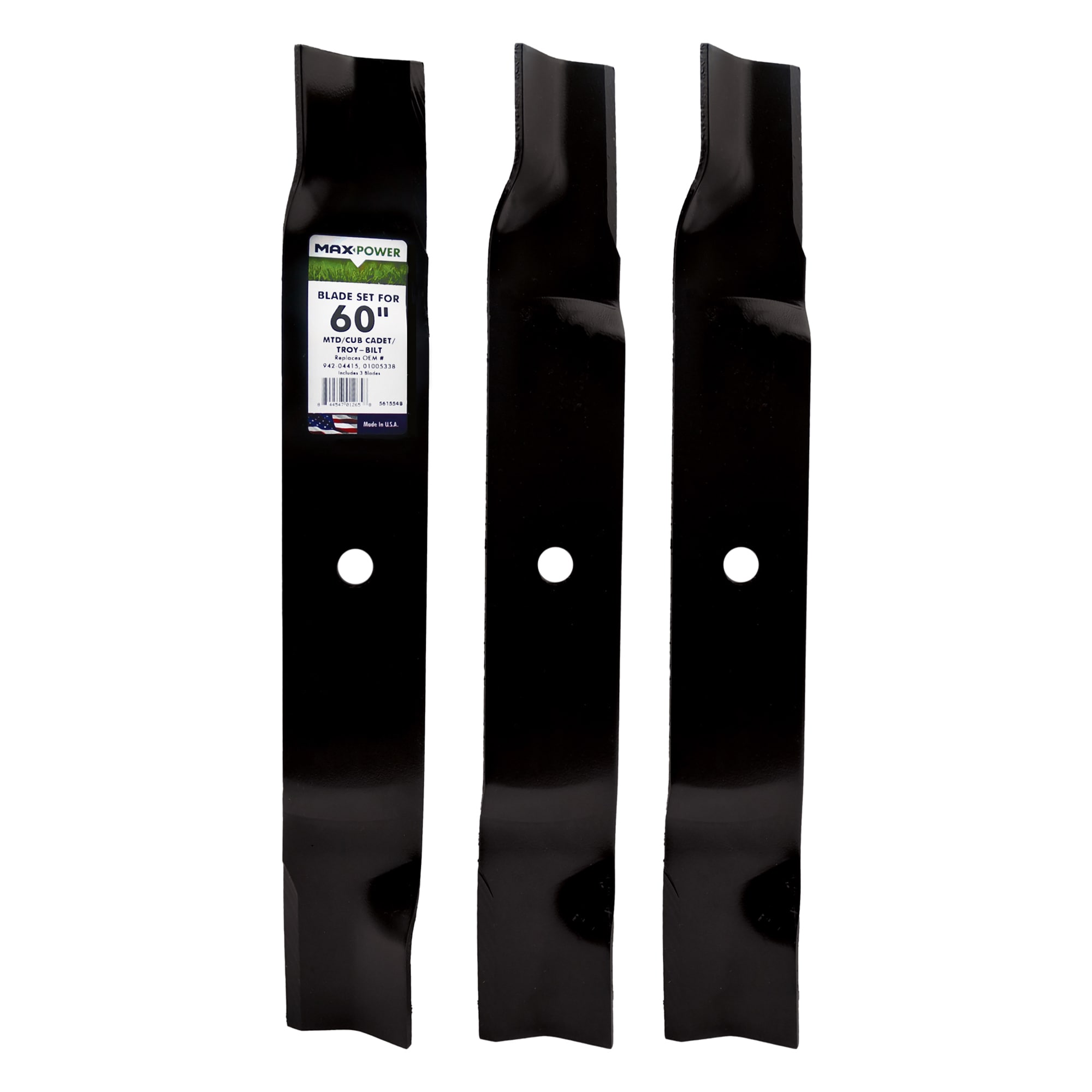 MaxPower 60 in Deck Standard Mower Blade for Riding Mower Tractors 3 Pack in the Lawn Mower Blades department at Lowes