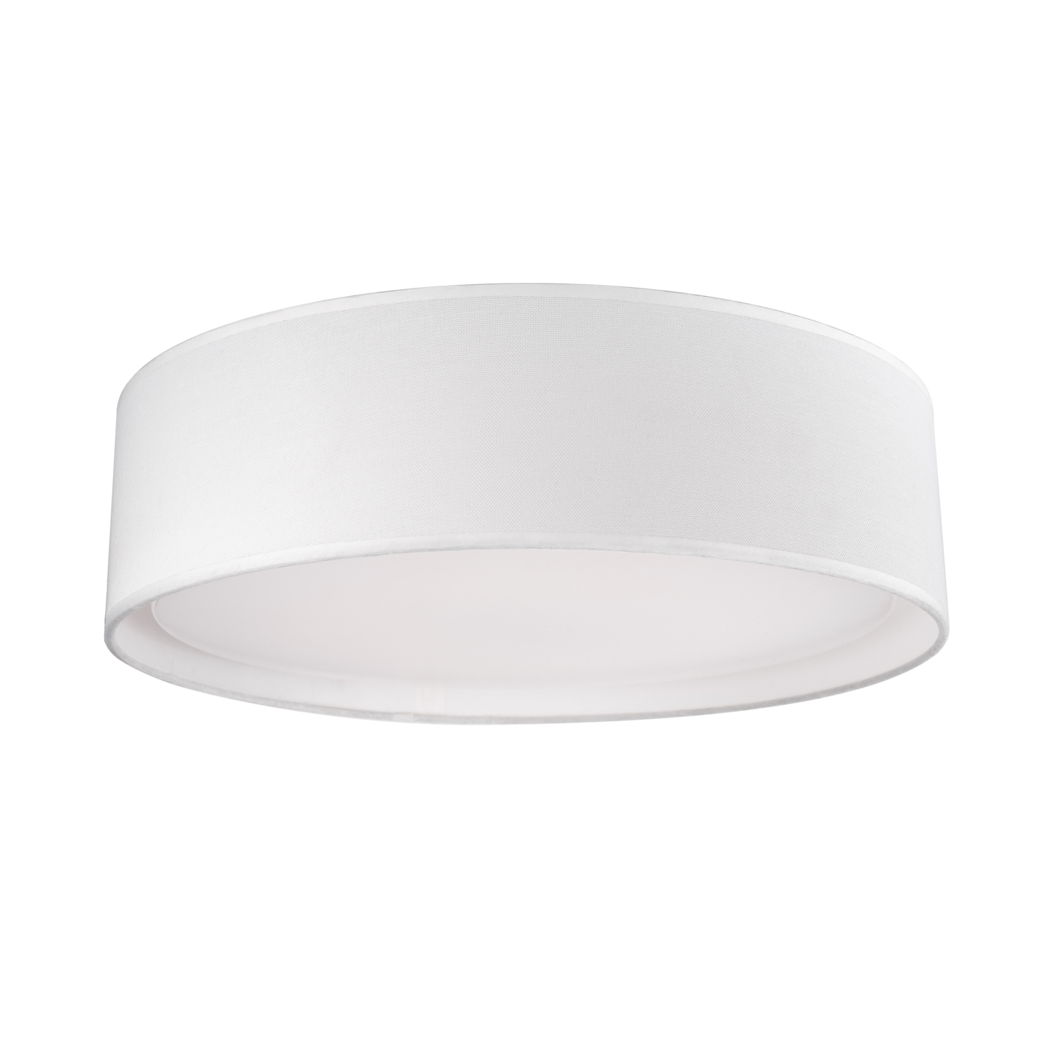Dalton White Glass Drum 16" LED Energy Star Flush Mount