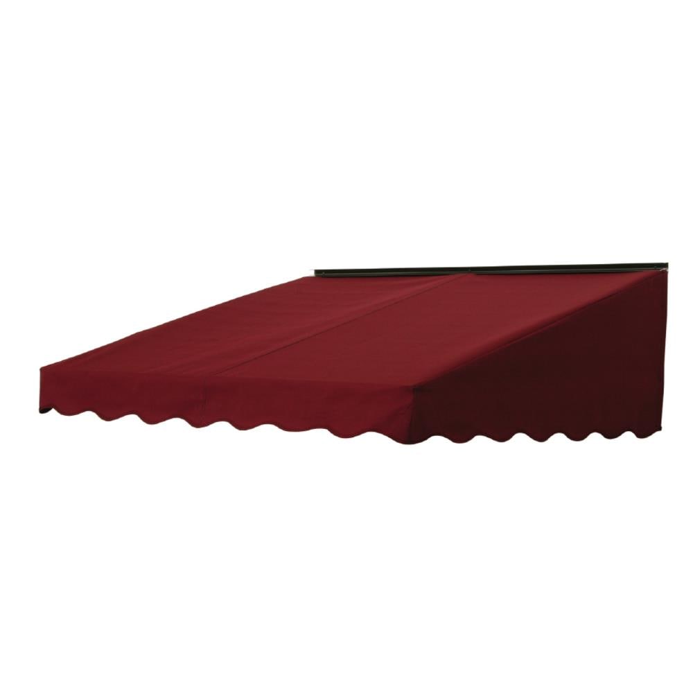 NuImage Awnings 27X7X72463103X 2700 72-Inches Wide x 41-Inches Projection x 17-Inches Height Fabric Burgundy (4631) Solid Fixed Door Awning
