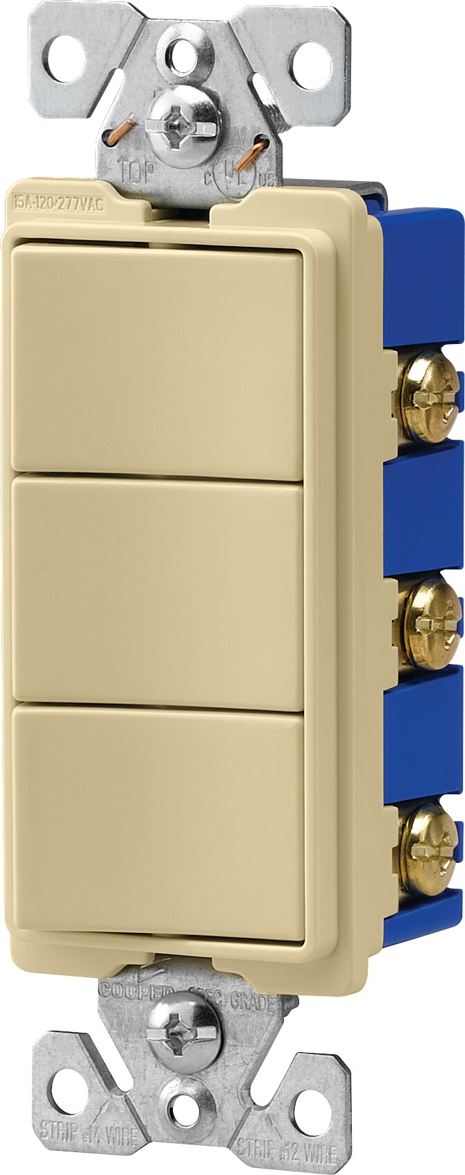 Cooper Wiring Devices 7729V-SP-L Light Switch , Ivory