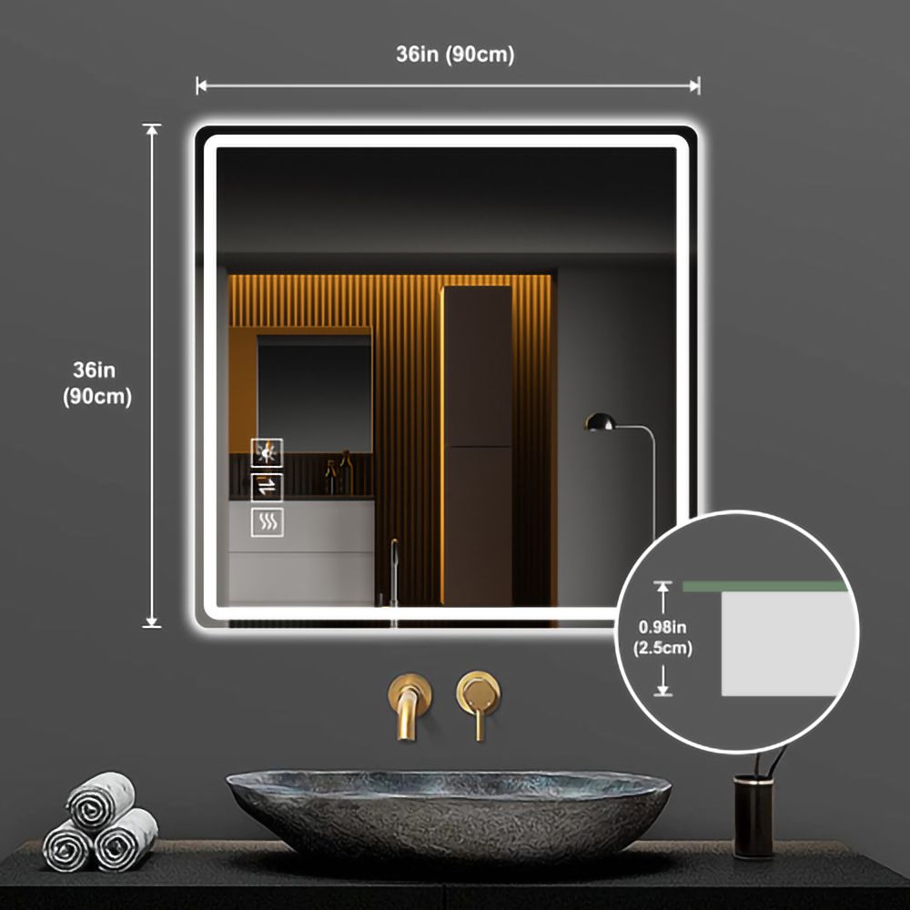HomLux LW-W2709P243340 Framed-Bath-Mirrors - View #2
