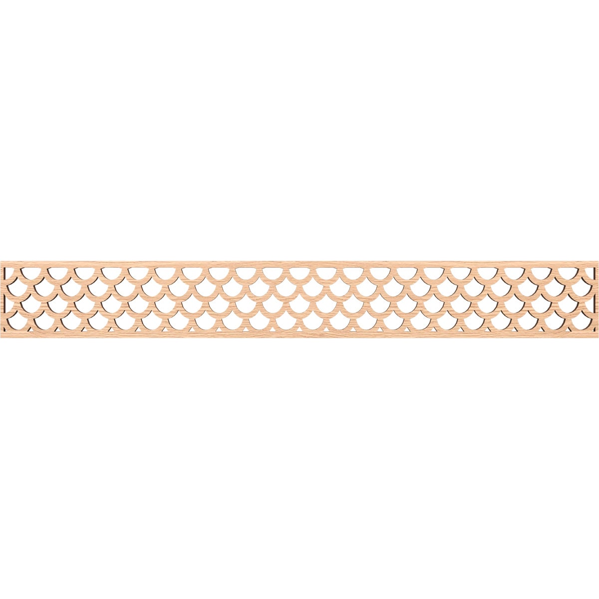 Ekena Millwork MLDB06X46HUDRO Hudson Fretwork Flat Trim 6-in x 3.86-ft Red Oak Brown Unfinished 2157081 Pierced Wall Panel Moulding