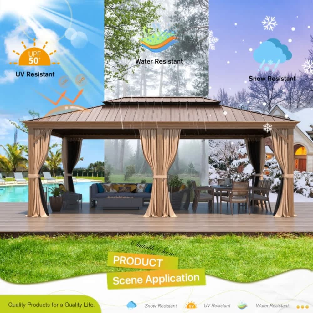 U-HOMY X-251MS-WG Wood-Resin-Gazebos - View #4