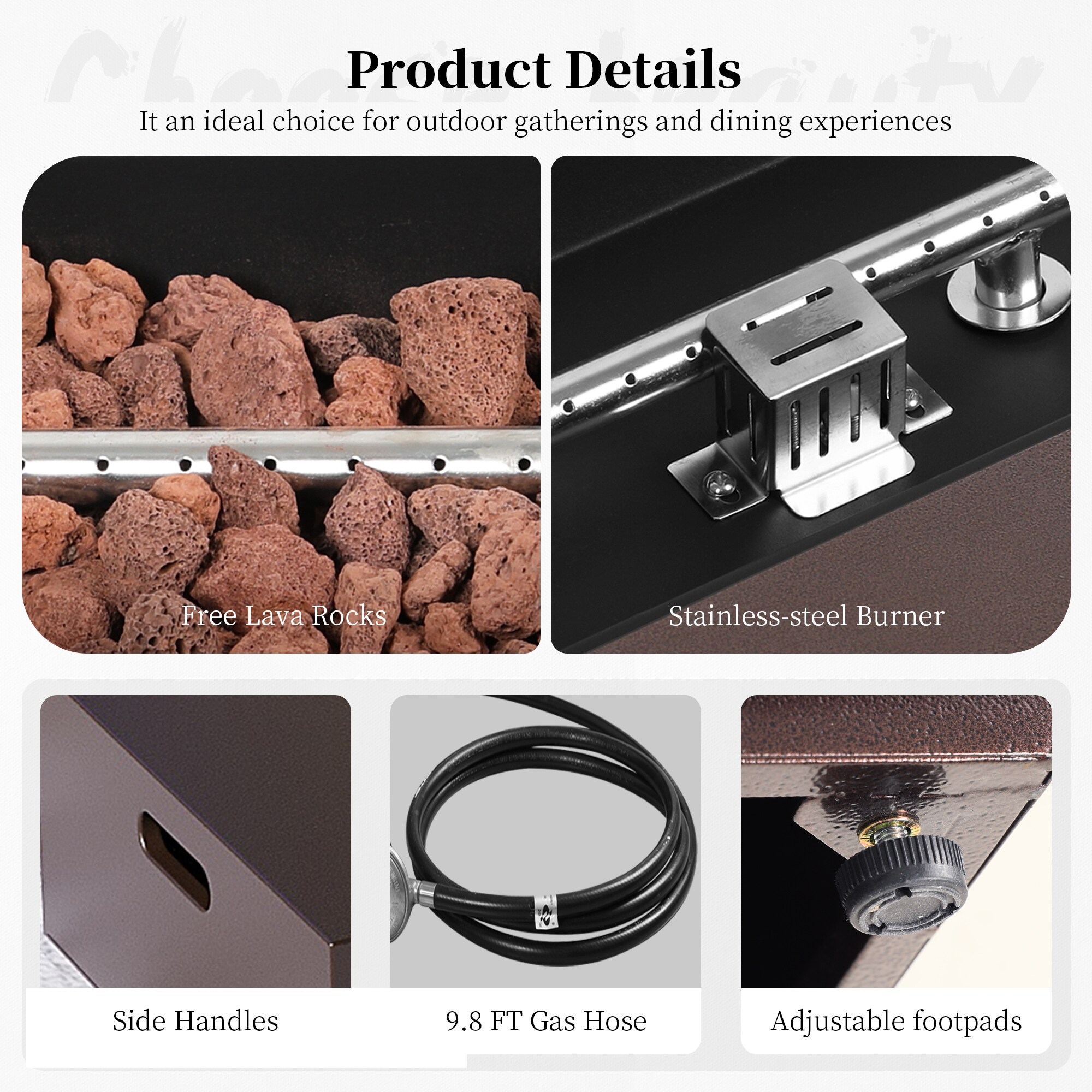 Patio Watcher 56TP-BROWN-KDWST Outdoor-Gas-Firepits - View #9
