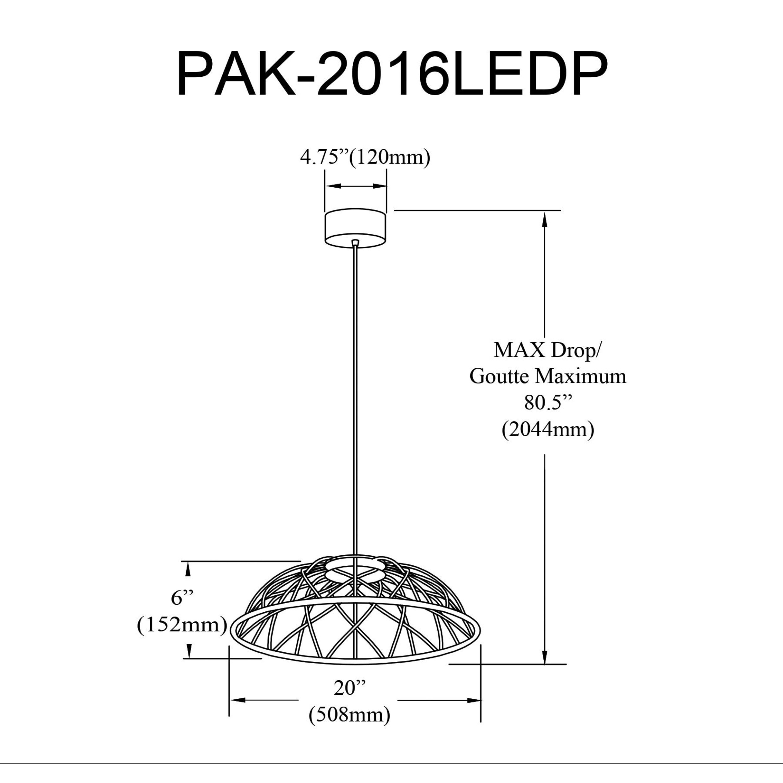 Dainolite PAK-2016LEDP-MB Pendant-Lights - View #4