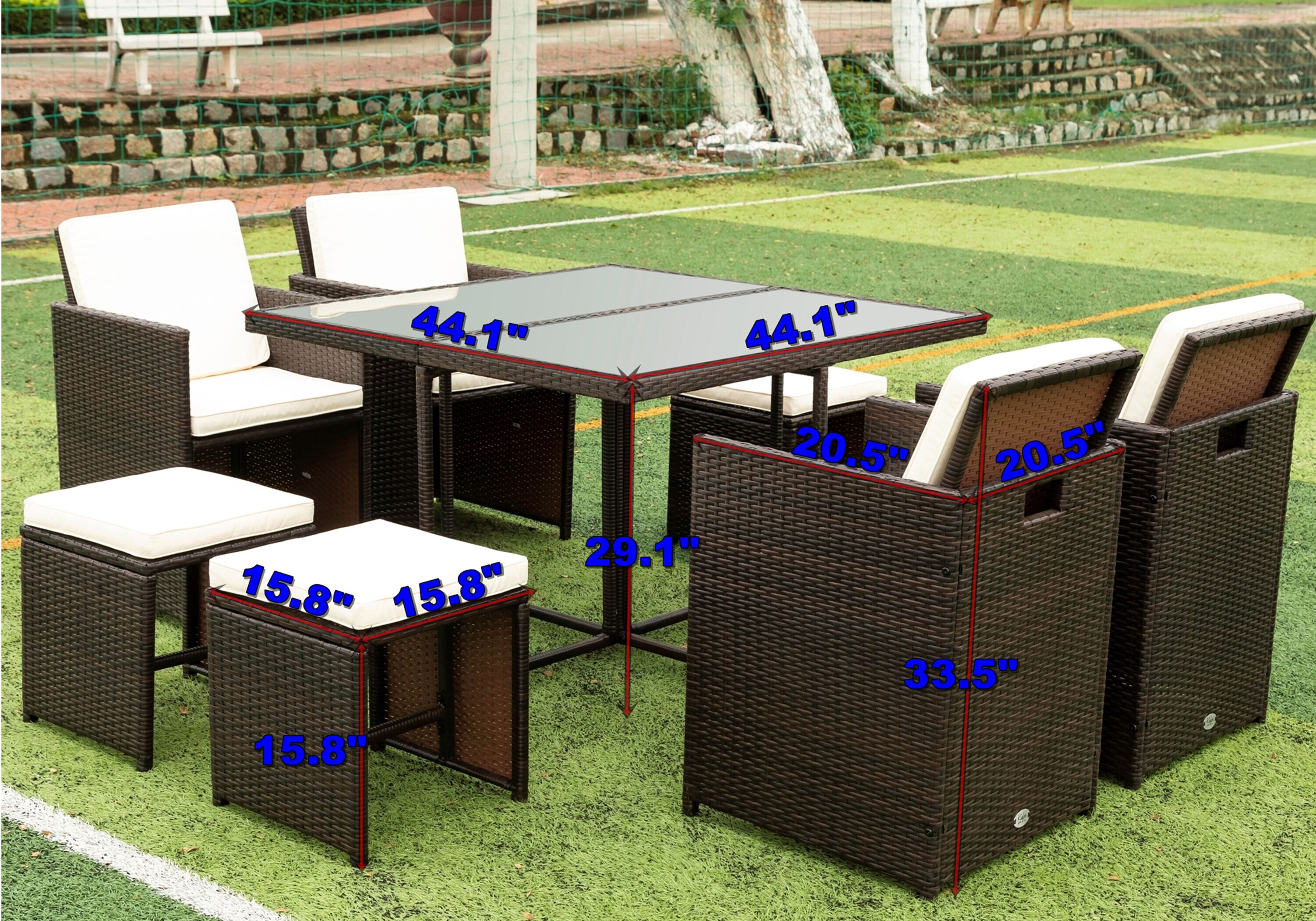 Afoxsos LSSA11OT033 Patio-Conversation-Sets - View #12