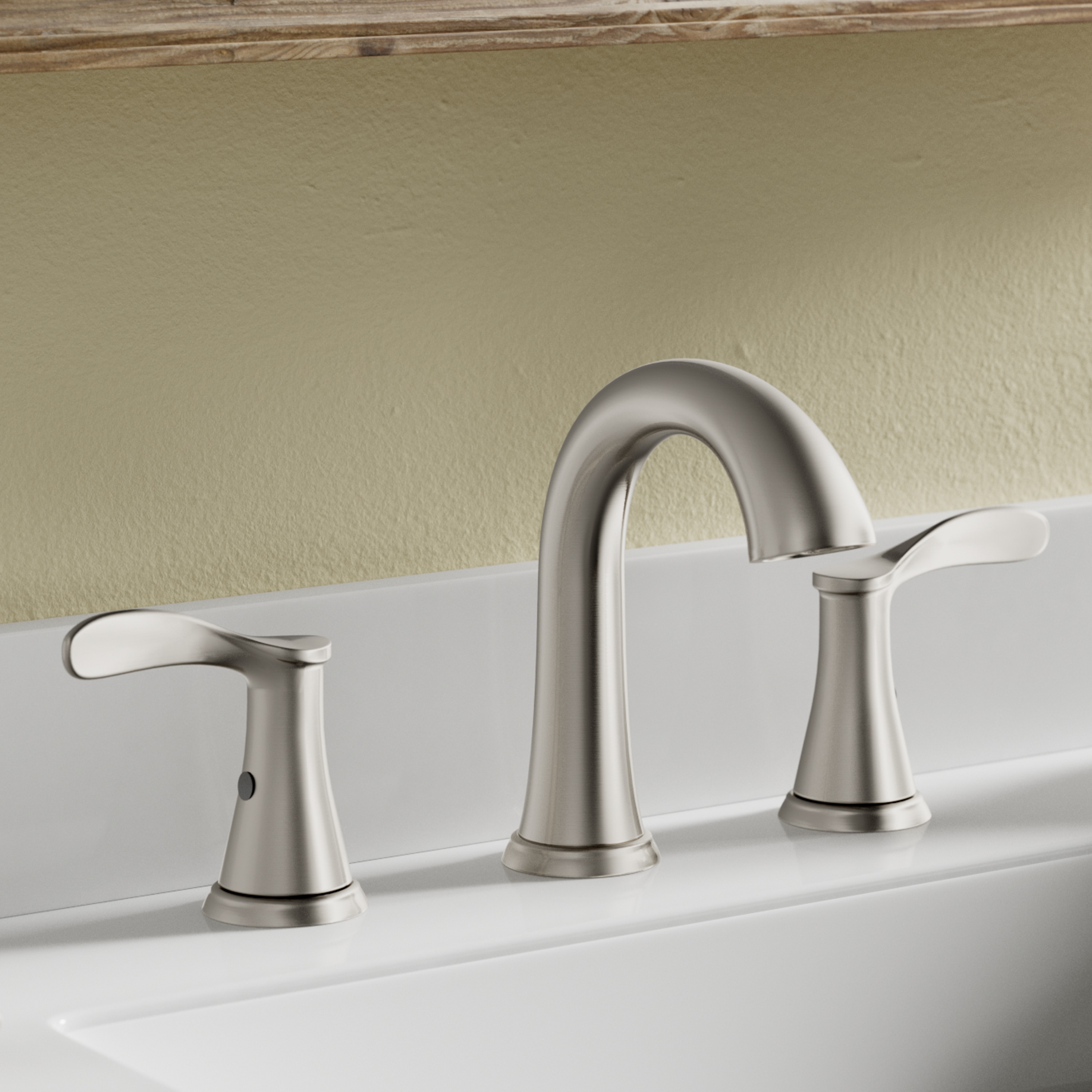 allen + roth Rika Brushed Nickel Spot Resist Widespread 2-Handle ...