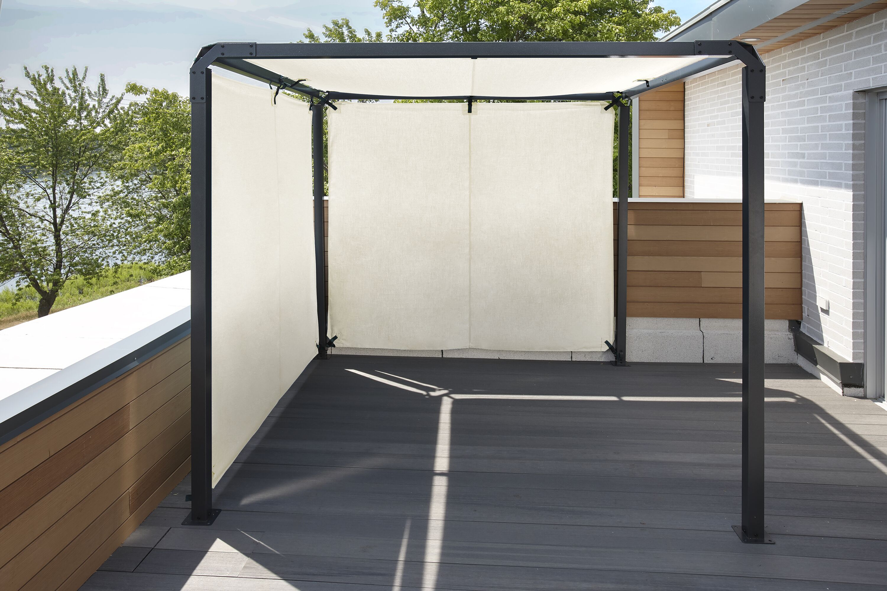 Sojag 308-9168105 8-ft x 8-ft Cream Square Soft top Roof (Screen Included)