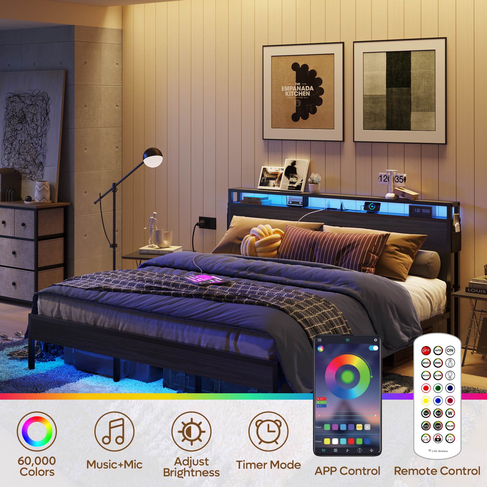 Bestier LOW-B700737B-BLKG beds - View #7