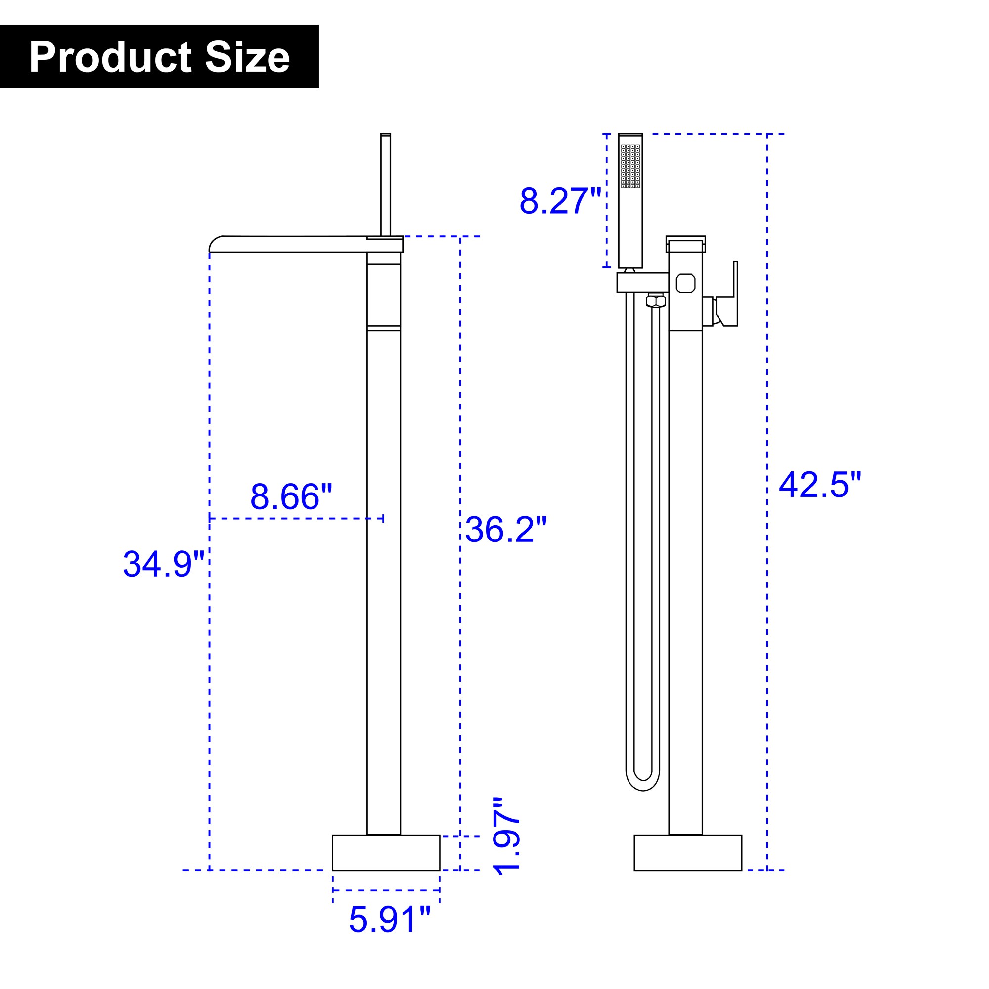 AAZJ NBC-CM64191ML Roman-Tub-Faucets - View #13