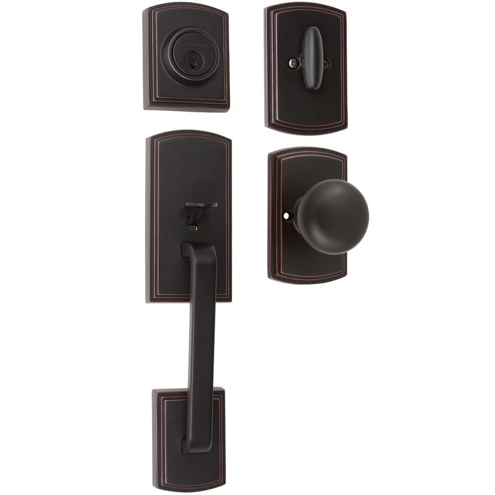 Delaney Hardware Visconti Black Single-Cylinder Deadbolt Entry Door Handleset Knob 374004CN Sansujyuku sansujyuku.com