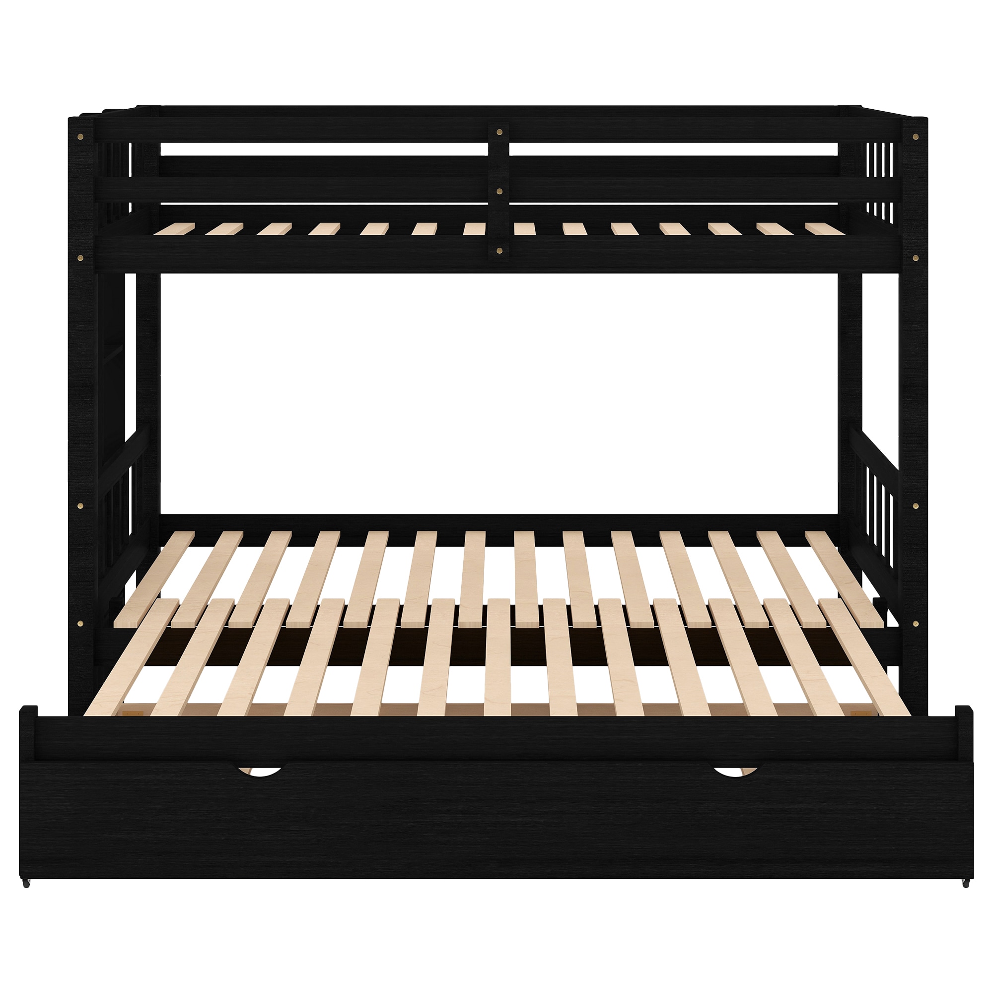 Qualler BKM0301P Espresso Twin over twin Bunk Bed