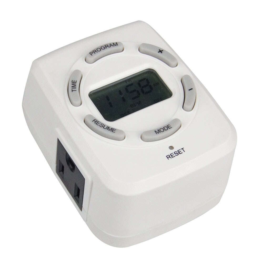 Utilitech 15-Amps 125-volt 1-Outlet Plug-in Countdown Indoor or Outdoor  Lighting Timer in the Lighting Timers department at