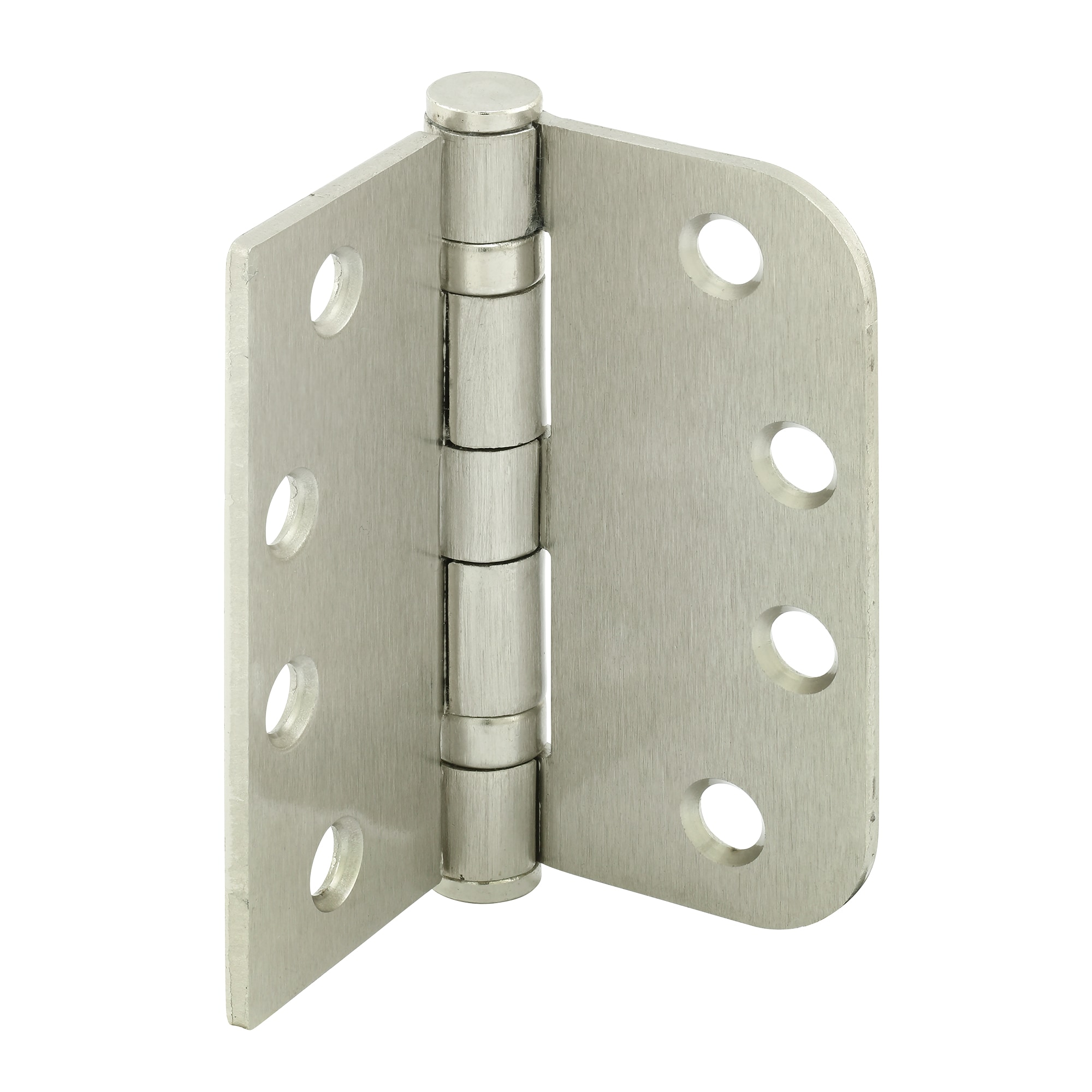 Prime-Line U 1157353 4-in H x 5/8-in Radius Satin Nickel Barrel Interior/Exterior Door Hinge 3 -Pack