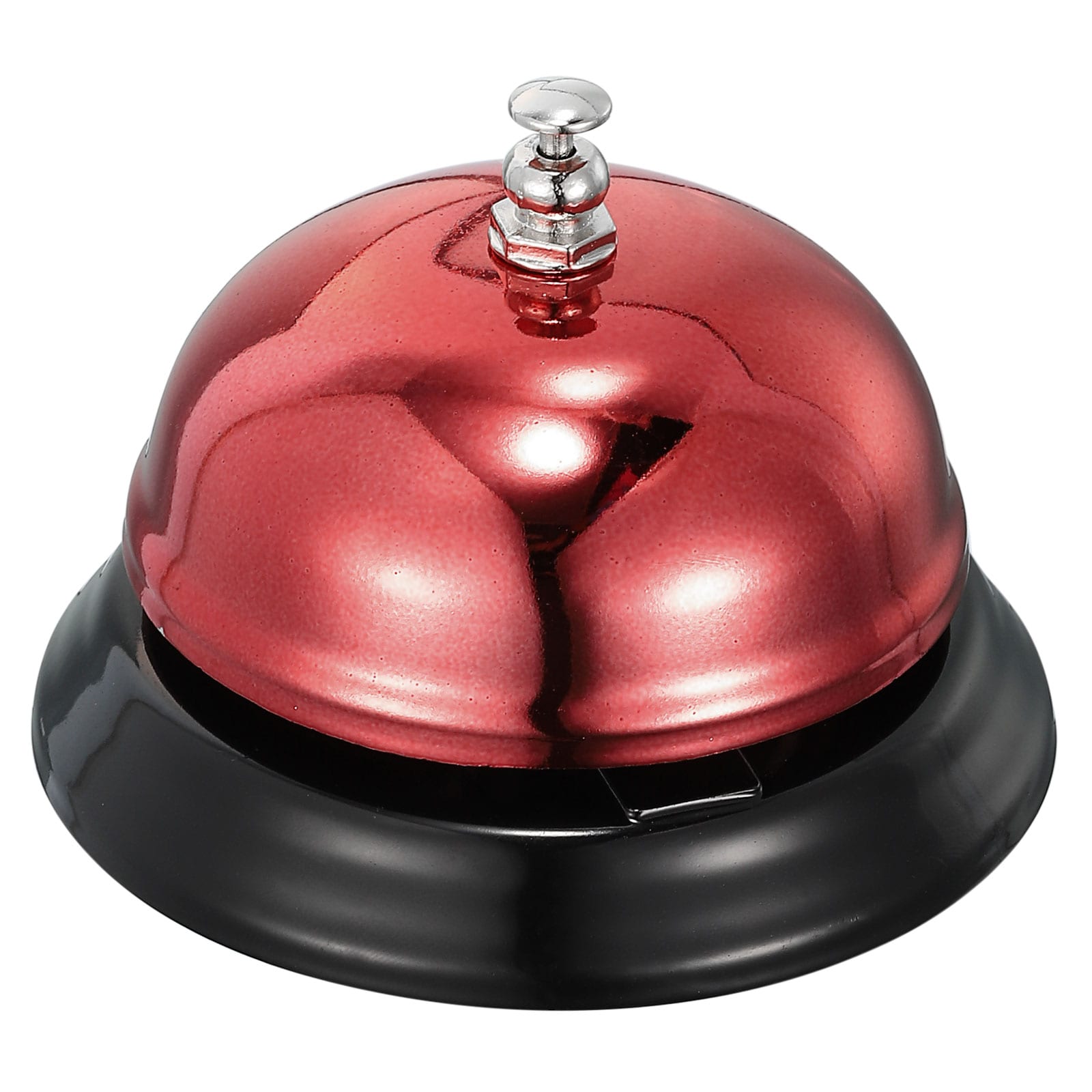 Unique Bargains - Desk Bell 85mm(3.35inch) Dinner Bell for Restaurants Service Red