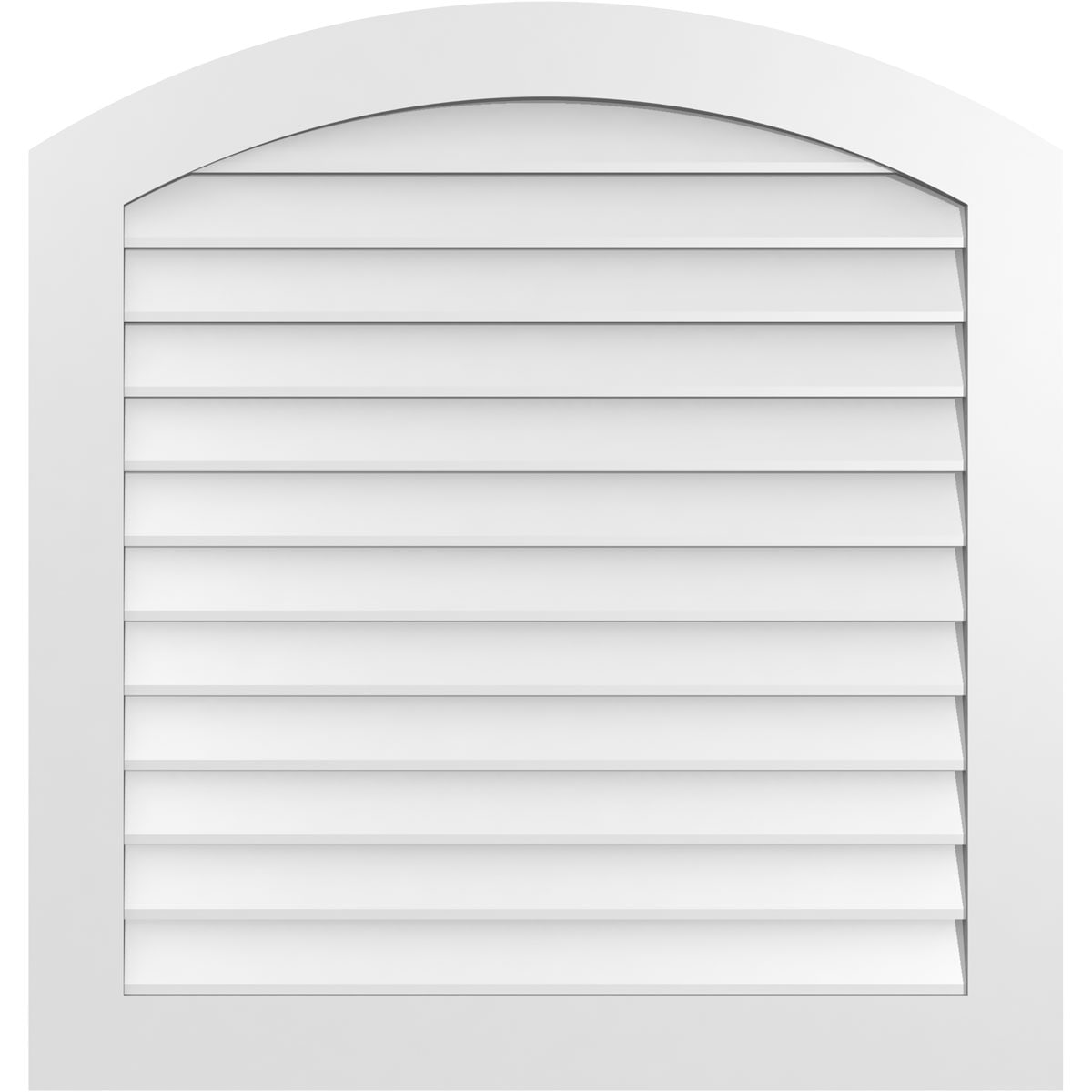 Ekena Millwork GVPAR38X4001SN 38-Inches x 40-Inches Off-white Round top PVC Gable Louver Vent