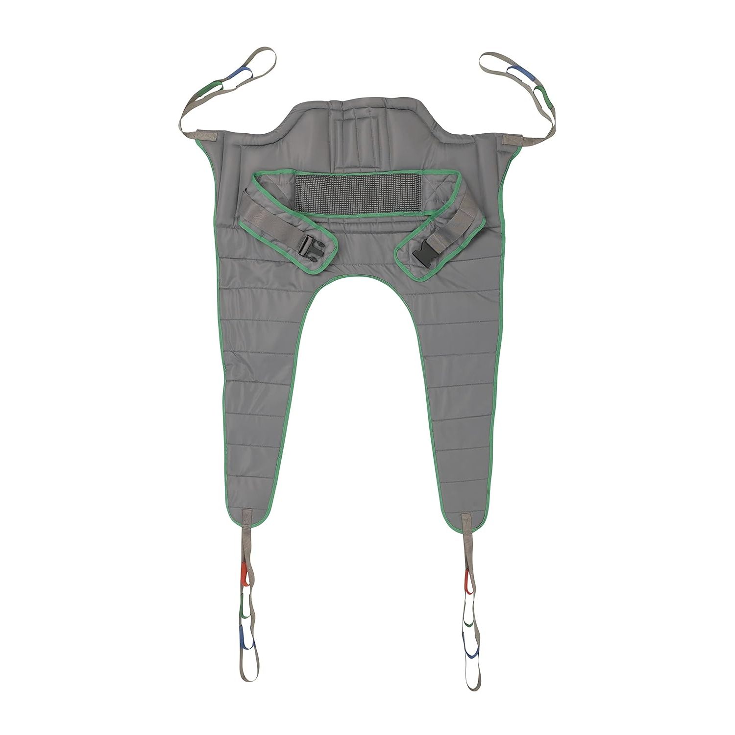Invacare Premier Transfer Stand Assist Sling for Patient Lift - Large Polyester Fabric - Green-Gray