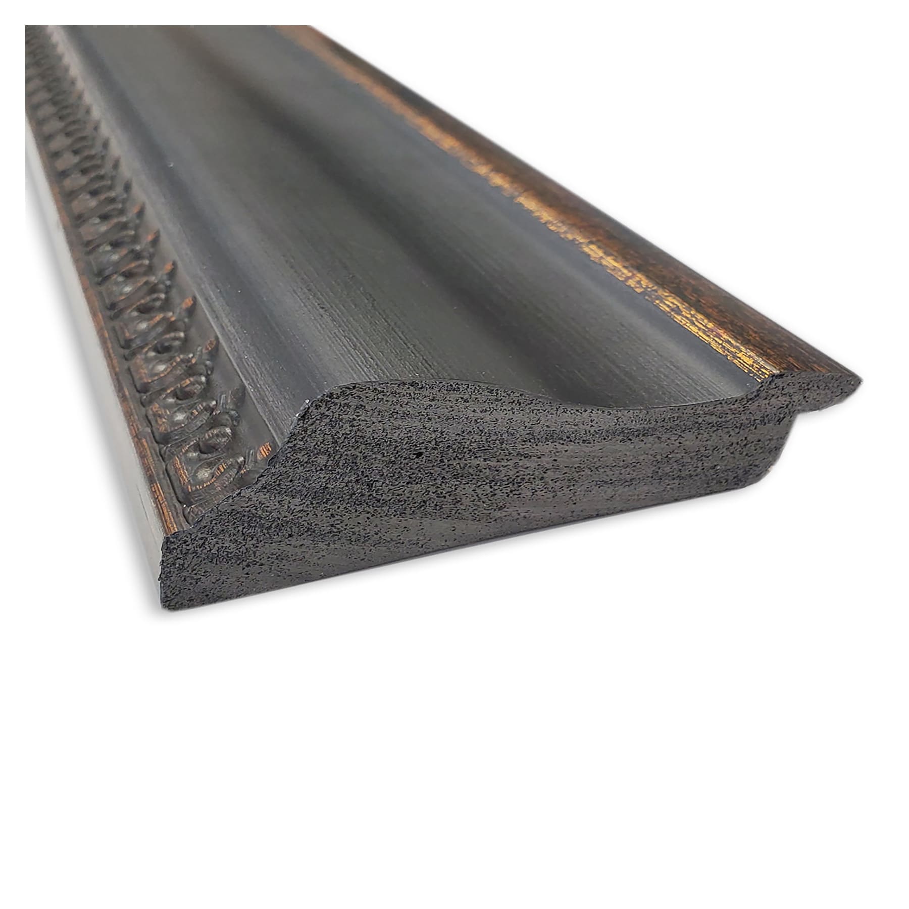 Thomas Black Bronze Rectangular Wall Mirror with Wood Frame