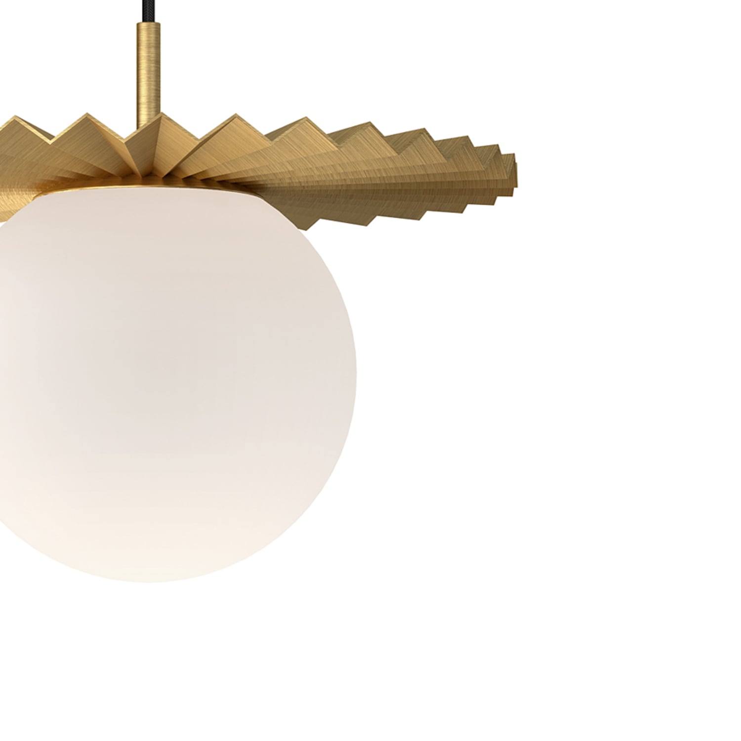 Brushed Gold and Opal Matte Glass Pendant Light