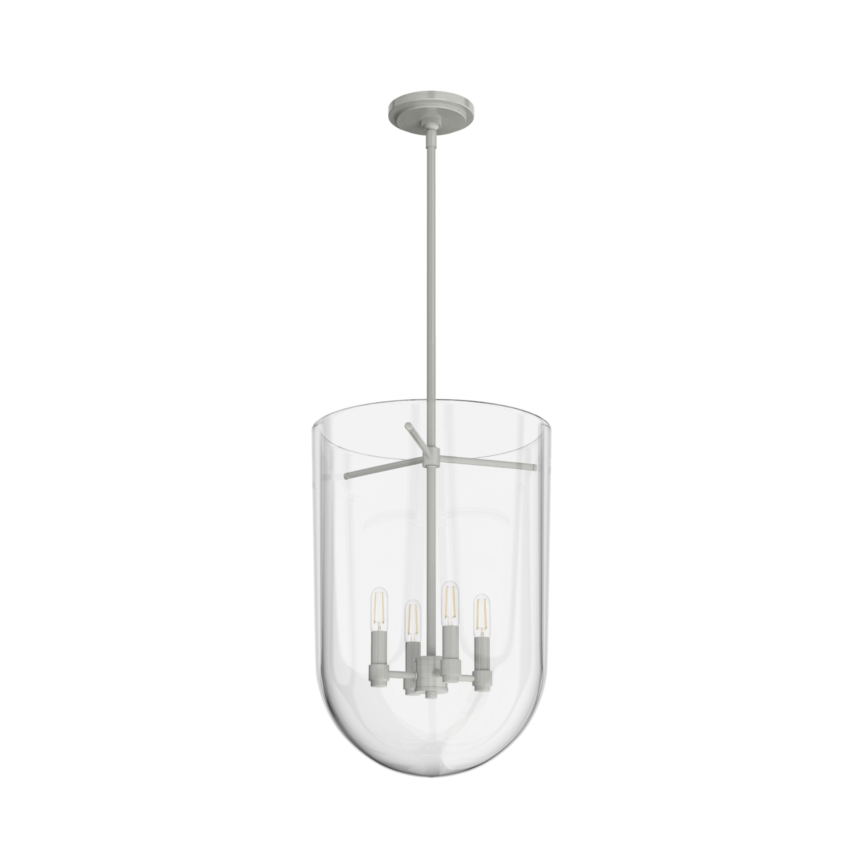 Hunter Sacha 3-Light Alturas Gold Modern/Contemporary Clear Glass Urn LED Medium Hanging Pendant Light