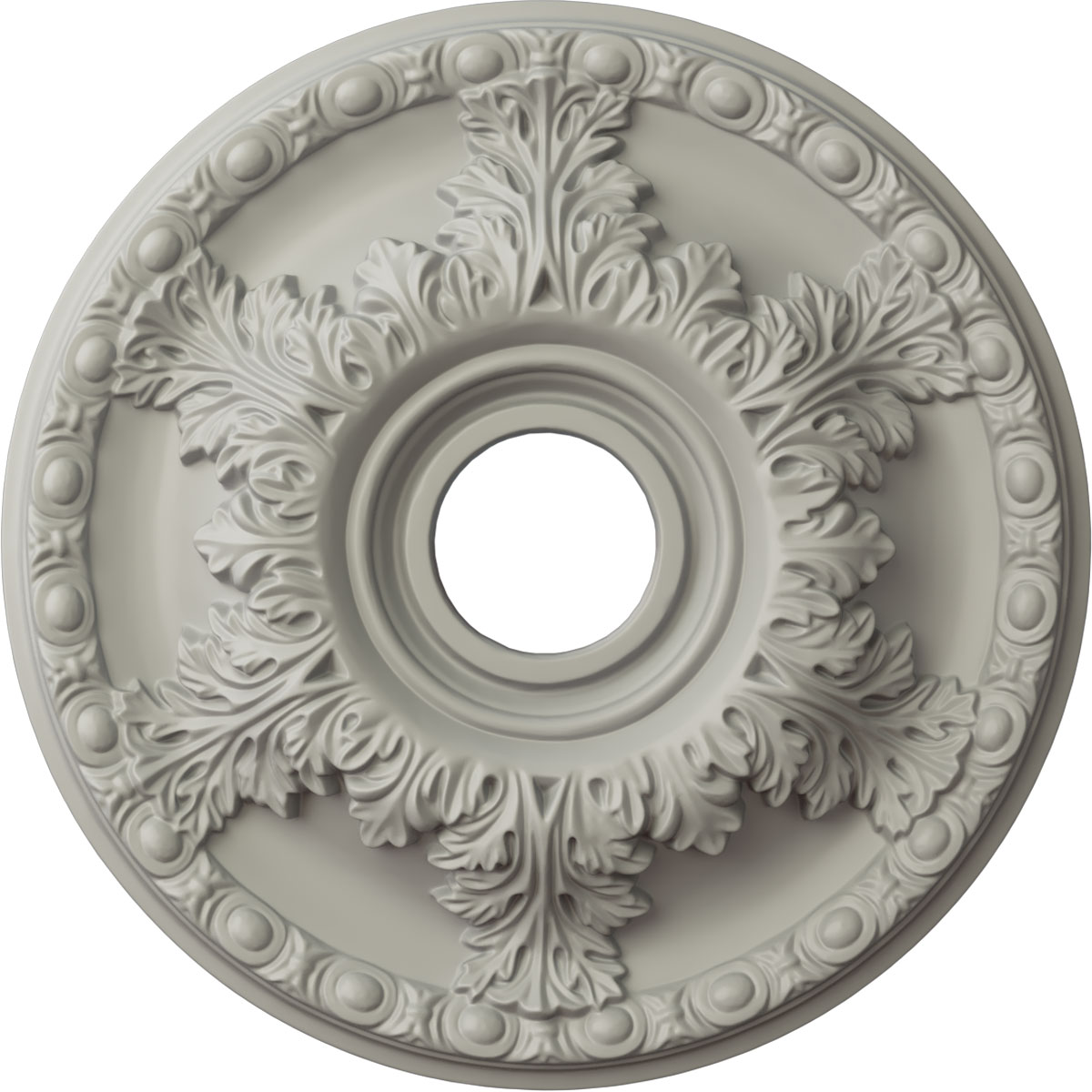 Ekena Millwork CM18GAPCF Granada 18-Inches W x 18-Inches L Painted Pot of Cream Polyurethane Whole Ceiling Medallion
