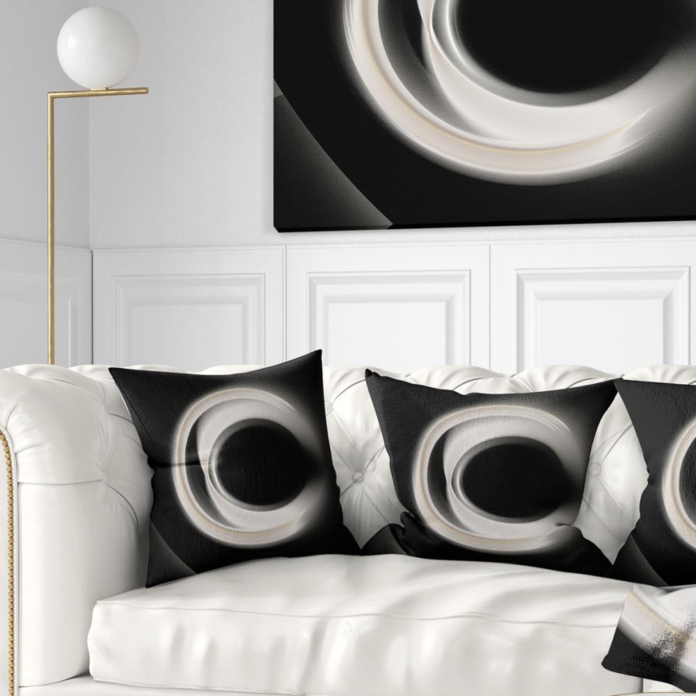 Designart CU16438-16-16 16-in x 16-in Black Indoor Decorative Pillow