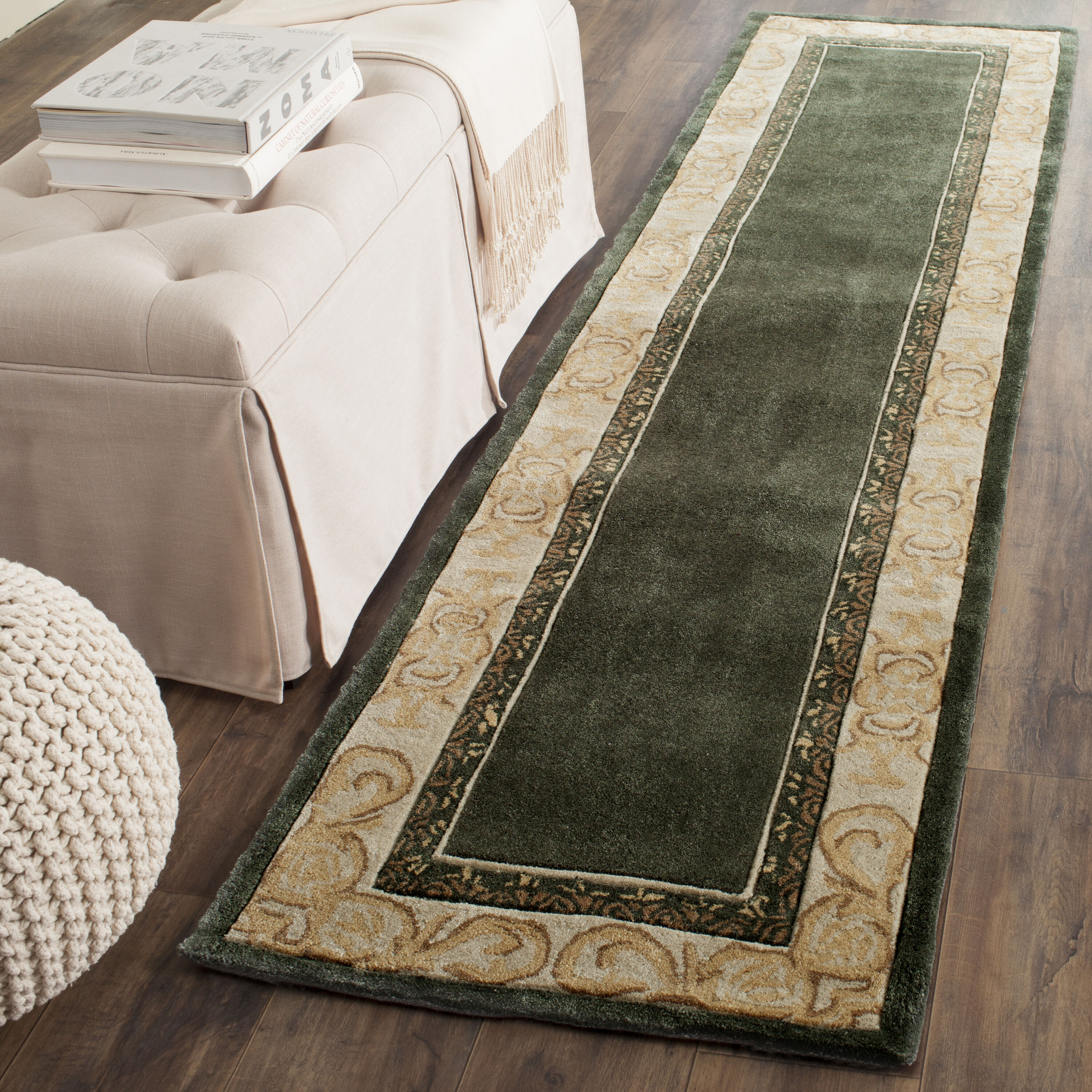 Tlp 727I Green Ivory 2ft-3in x 9ft Traditional Rug