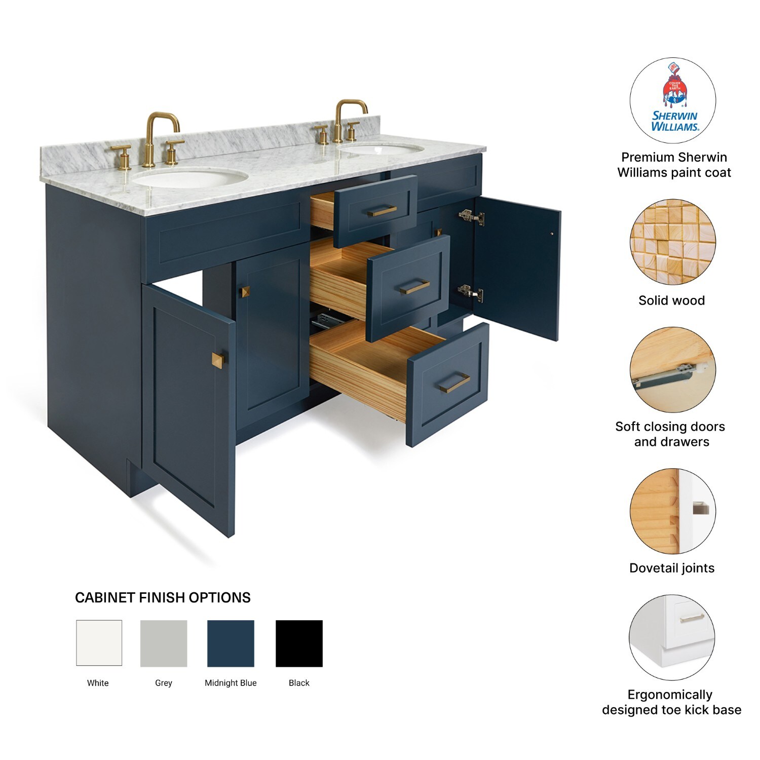 ARIEL F073DCW2OVOMNB Bath-Vanity-Combo - View #5