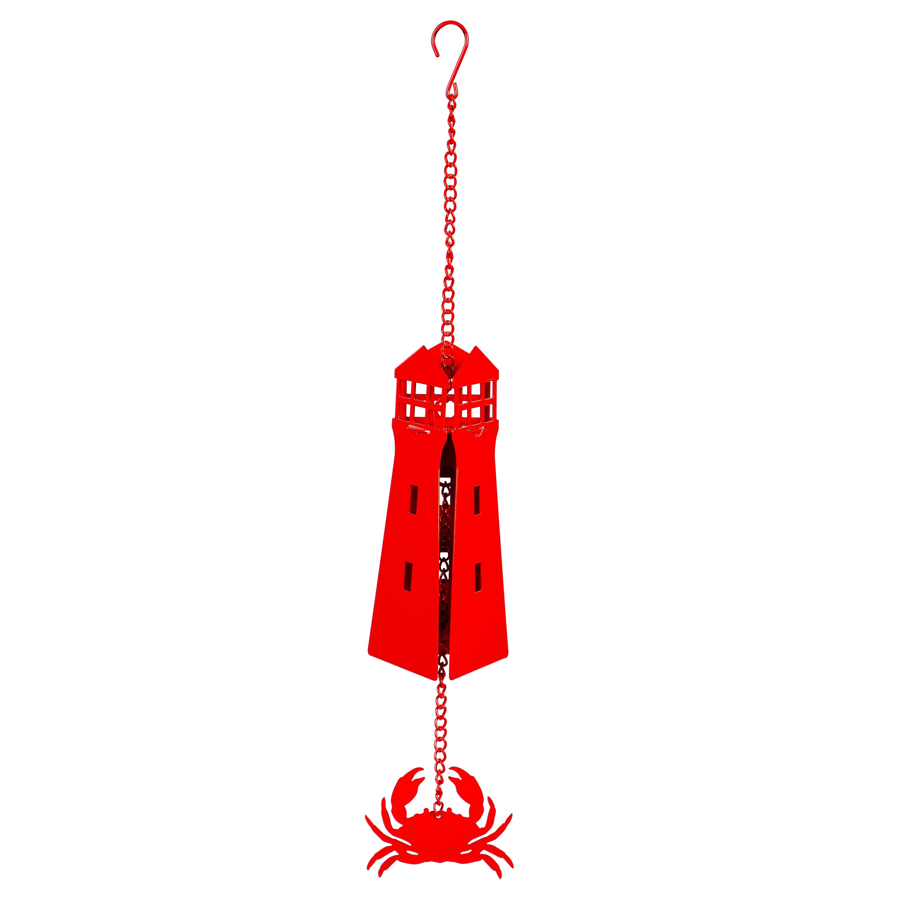 Evergreen 2WC2405 26-Inches Red Metal Bell Wind Chime