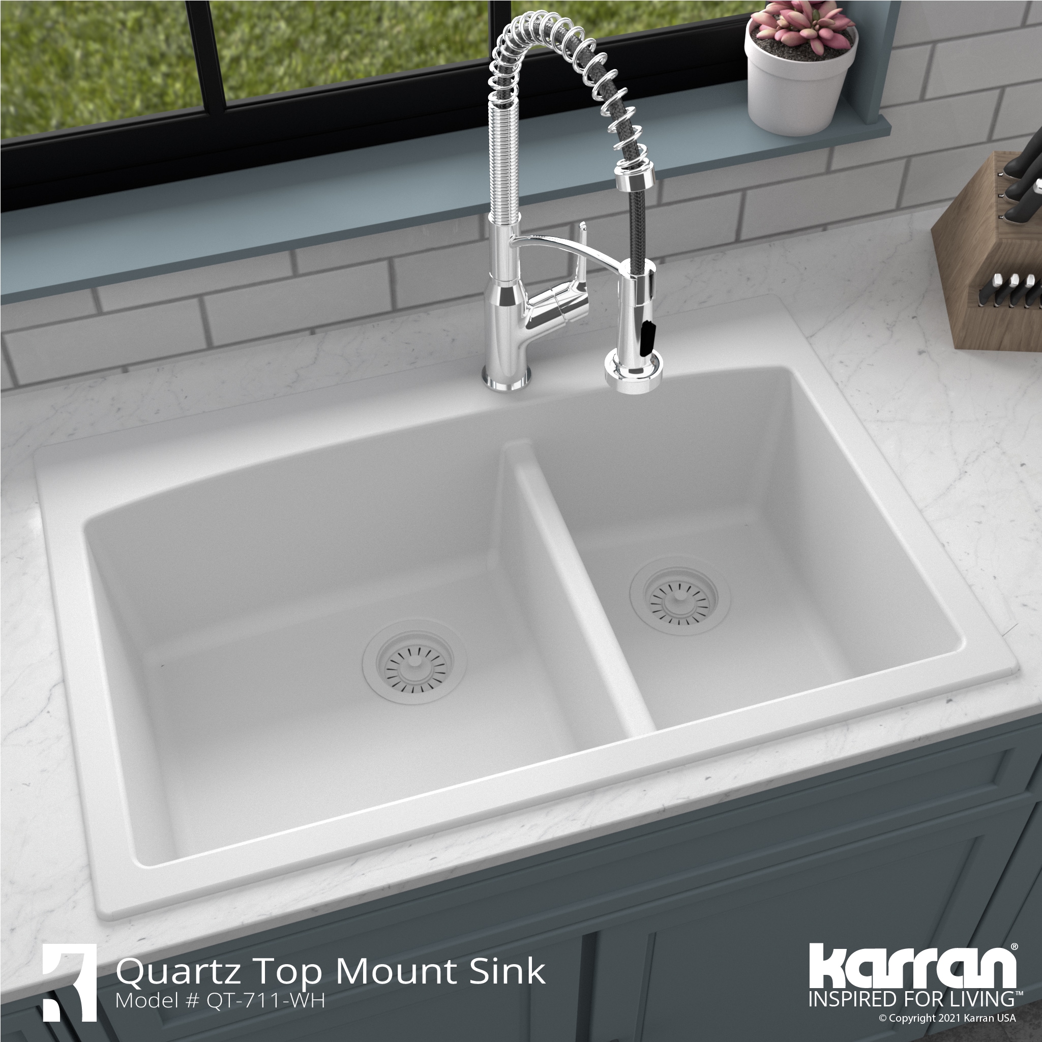 Karran QT-711-WH-PK1 Kitchen-Sinks - View #7