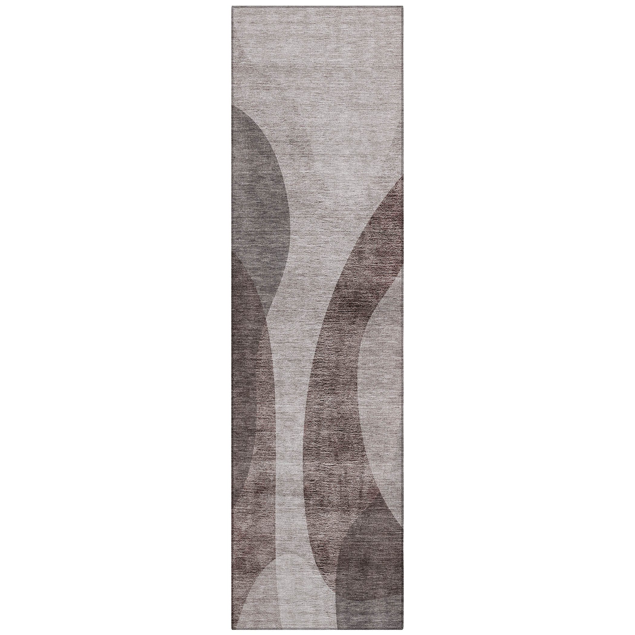 Addison Rugs ACN657MO2X8 Chantille ACN657MO 2 x 7 (ft) Polyester Mocha Rectangular Indoor/Outdoor Geometric Machine washable Runner rug