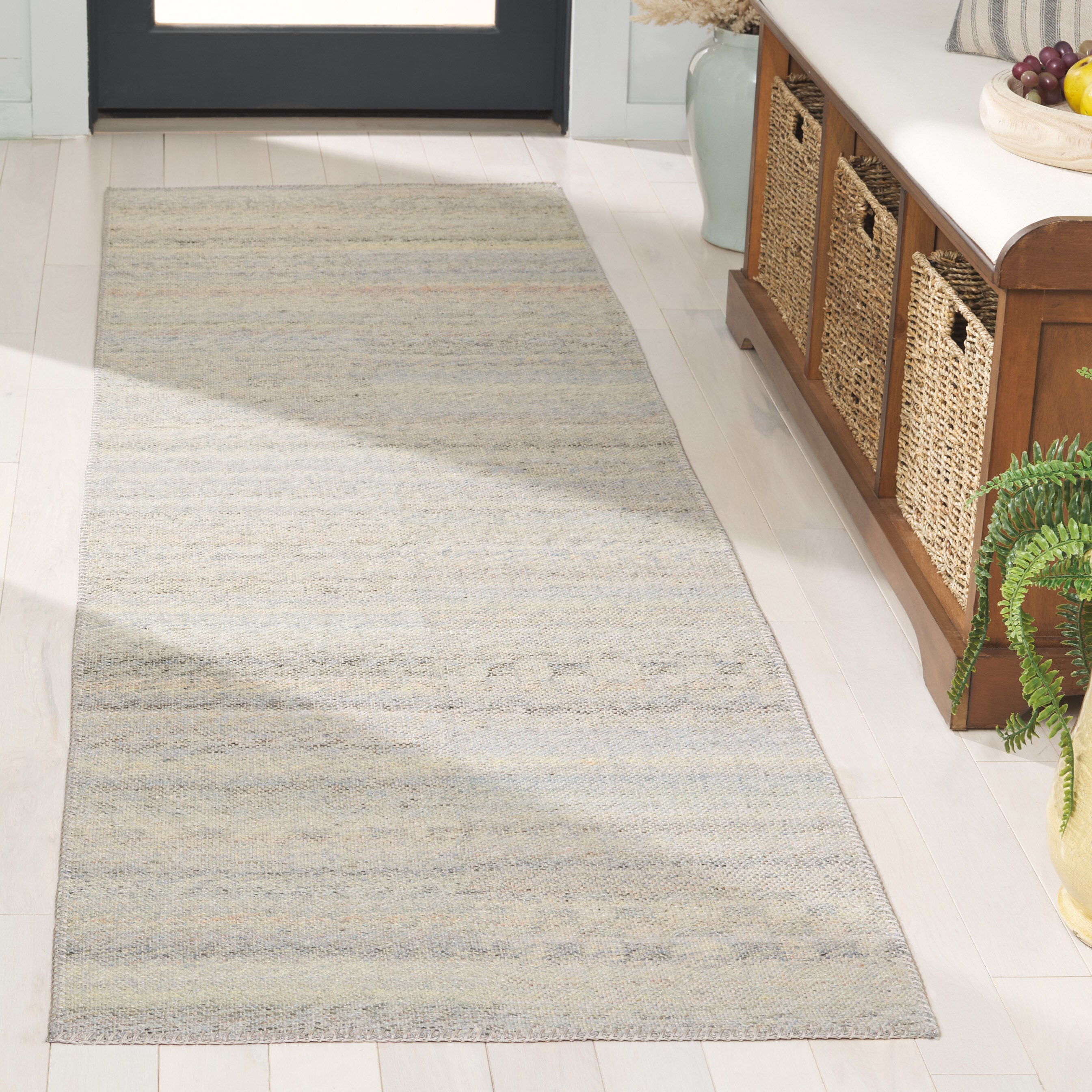 Cabo 360L Blue Green 2ft-3in x 8ft Contemporary Rug