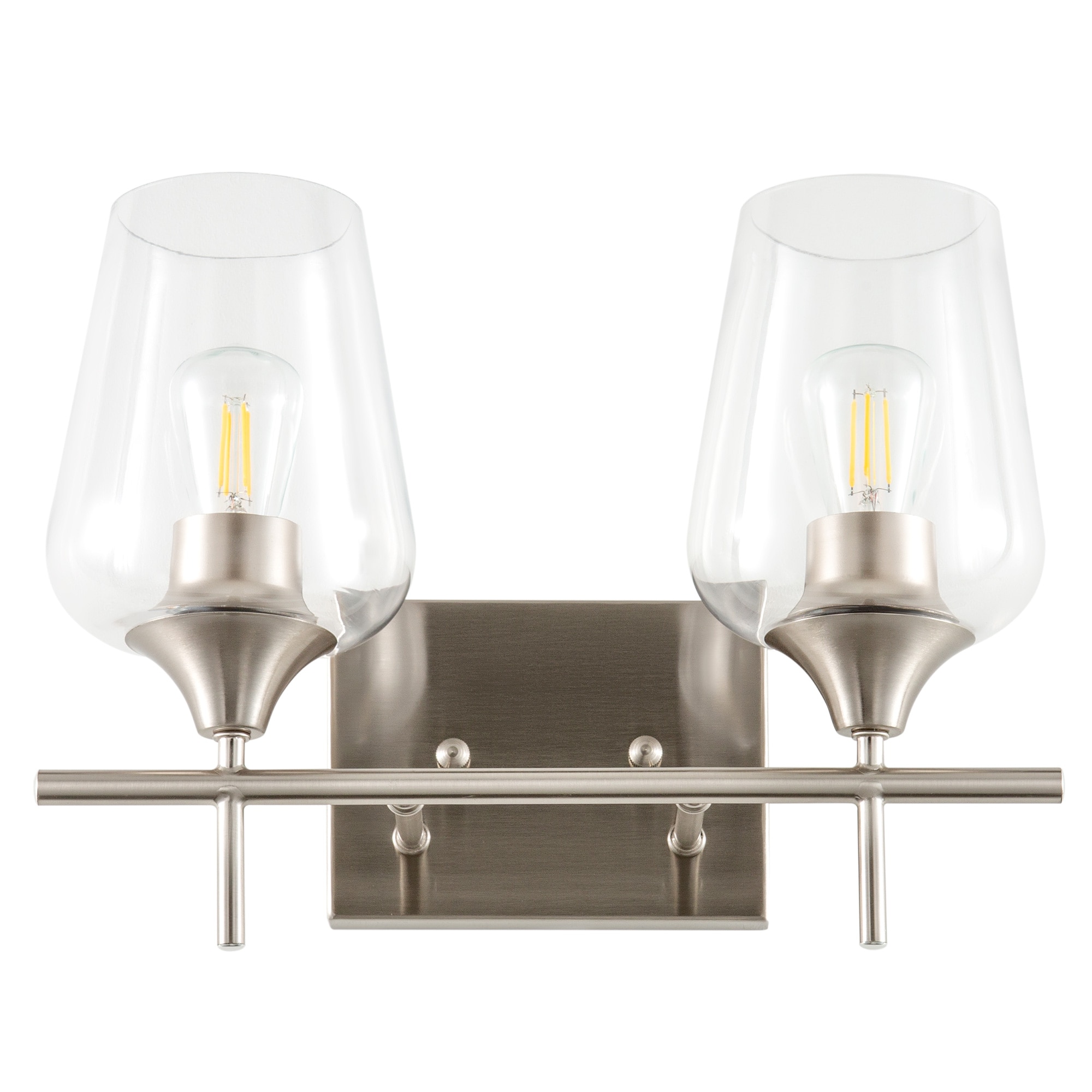 CO-Z HCF-2802-NI 14-in 2 -Light Brushed Nickel Modern/contemporary Vanity light