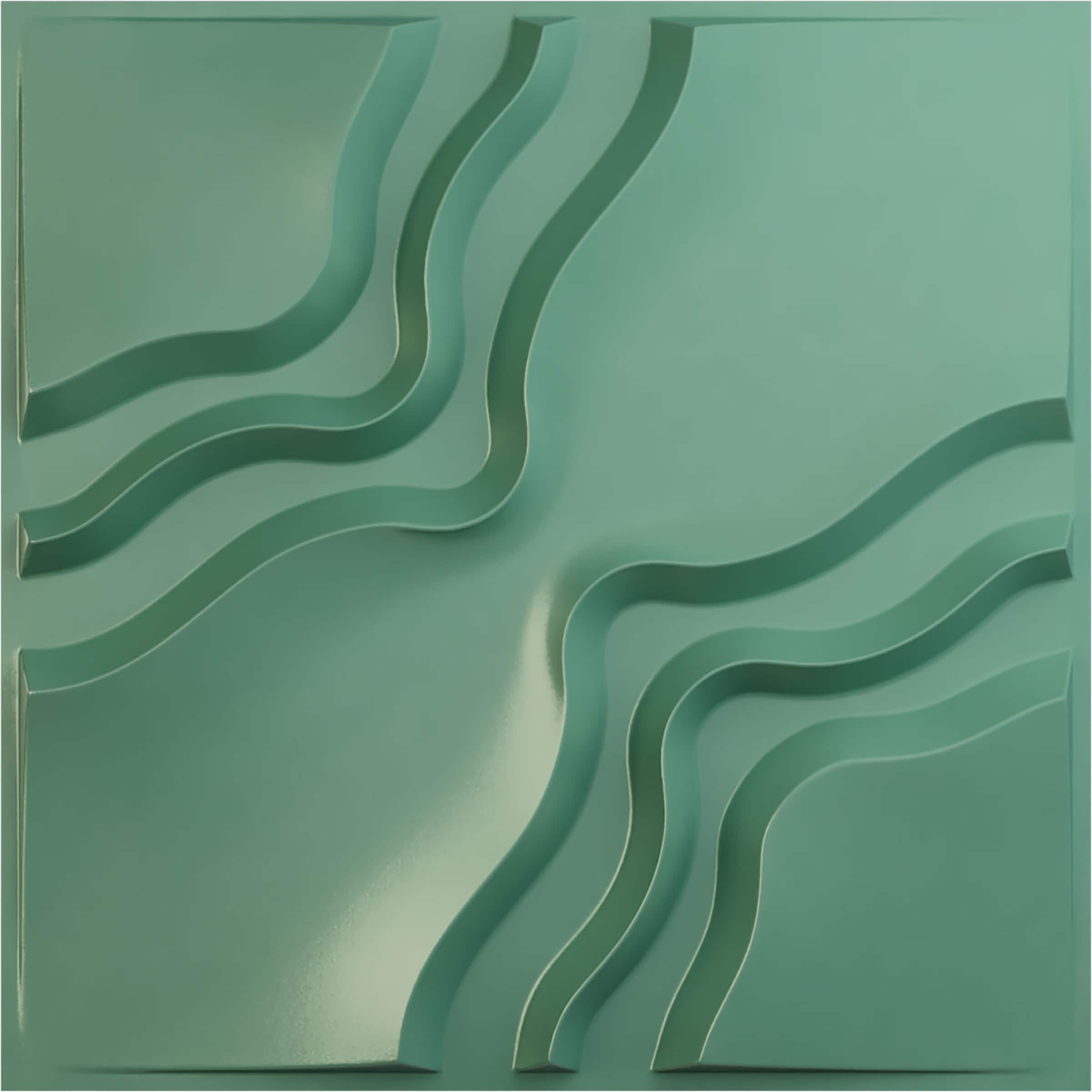 Ekena Millwork WP20X20RGFSM 19-5/8-in x 19-5/8-in Embossed Universal Pearl Metallic Sea Mist PVC Wall Panel