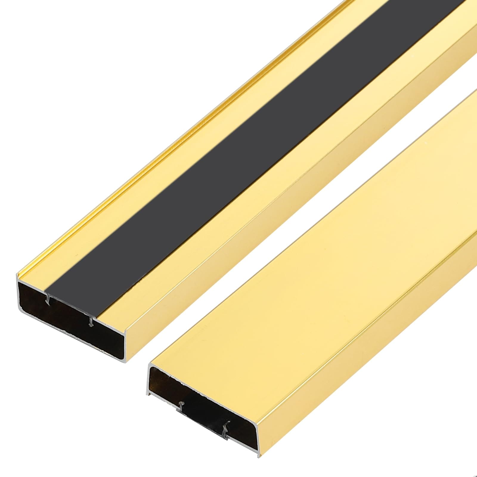 Aoibox  Aluminum Alloy U Shape Cable Raceway Edge Trim with PVC Base 39 37 in Cord Cover Channel 3 Pack for Walls