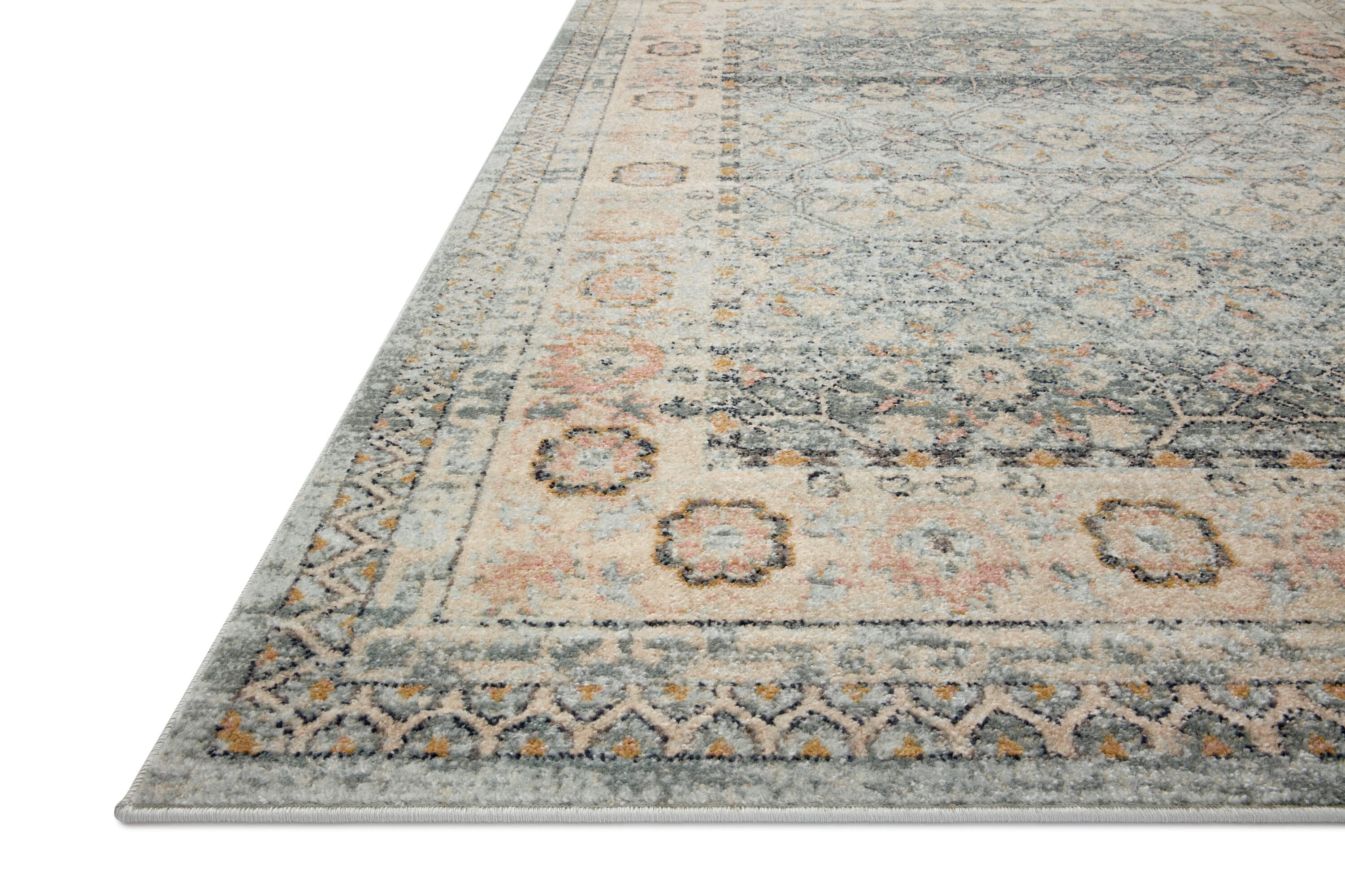 Jocelyn Blue and Multi Synthetic Area Rug