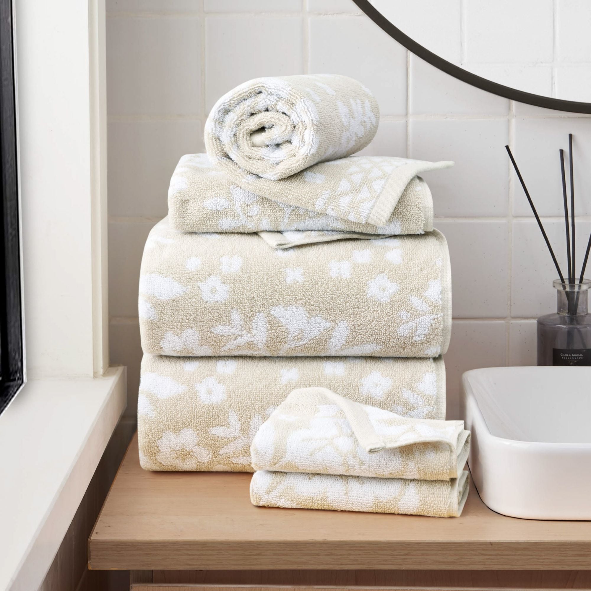 Lucky Brand  Folk Floral 6 Piece Bath Towel Set