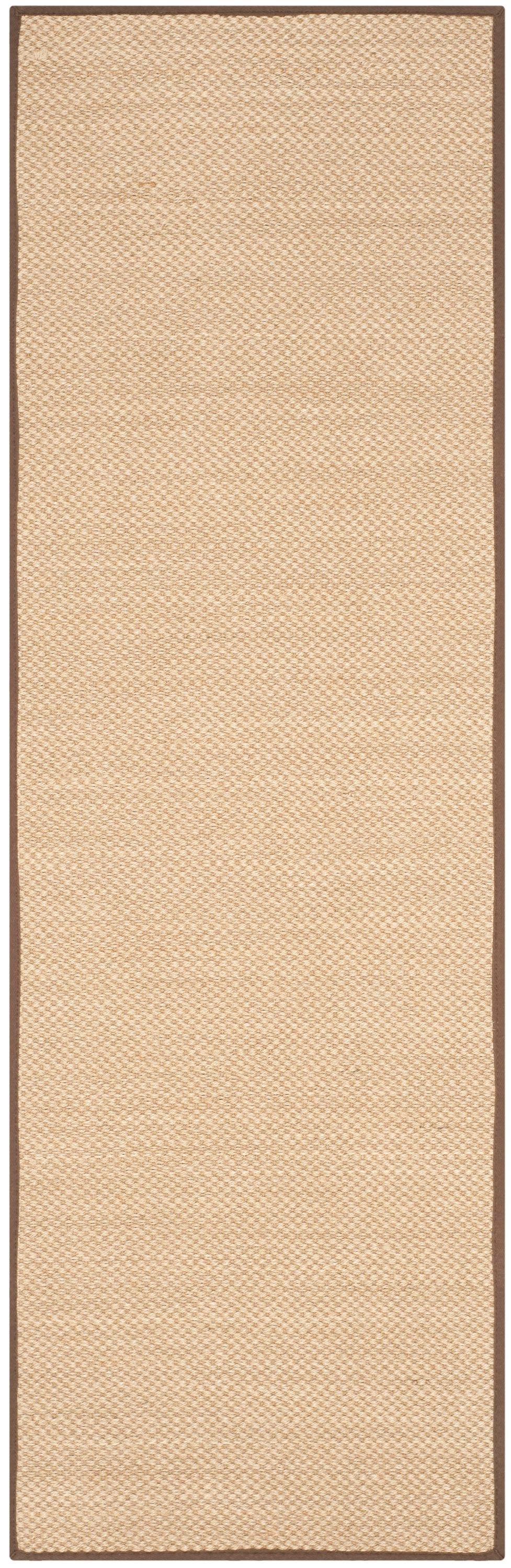 Safavieh NF141C-210 Natural Fiber Seaview 2 x 10 (ft) Loomed Sisal Maize/Brown Rectangular Indoor Solid Coastal Runner rug