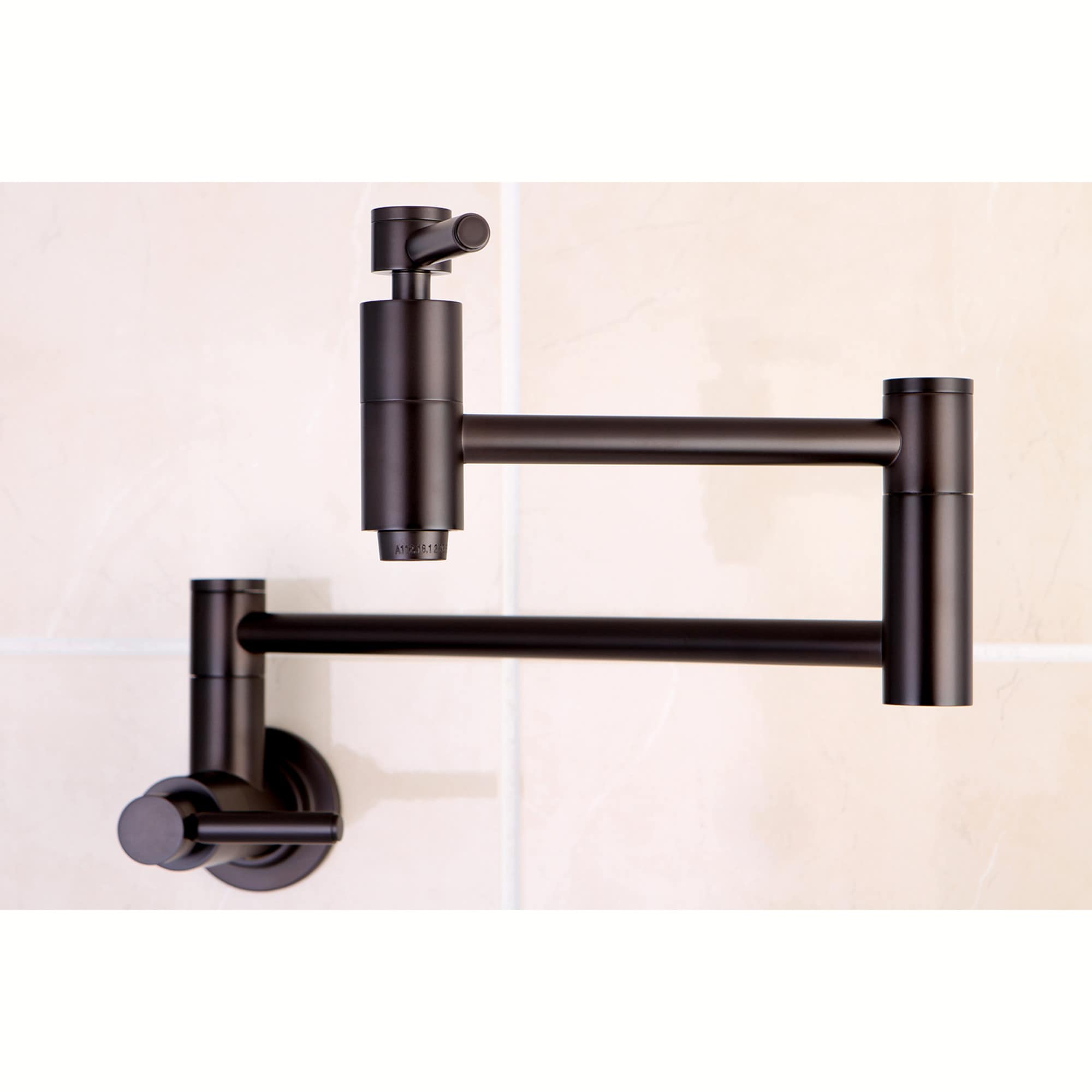 Kingston Brass WLKS8105DL Concord Oil-rubbed bronze Double Handle Wall-mount Pot Filler Kitchen Faucet