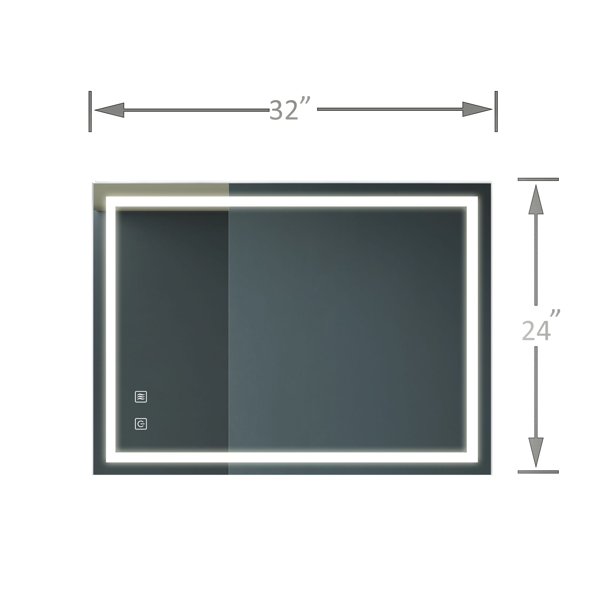 CASAINC CV-W54326741 Framed-Bath-Mirrors - View #9