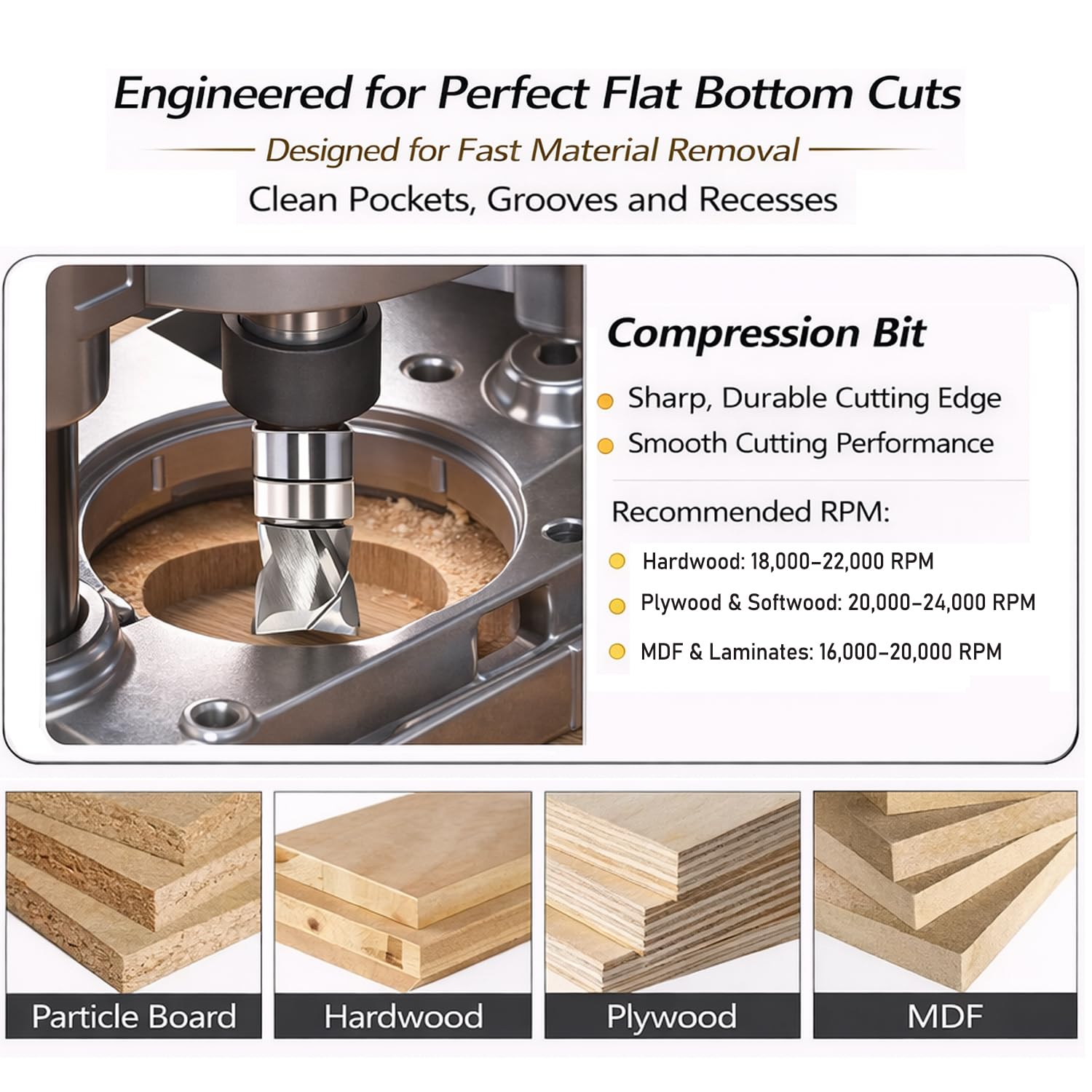 Phewnyzo LPW0720W288 Trimming-Cutout-Router-Bits - View #5