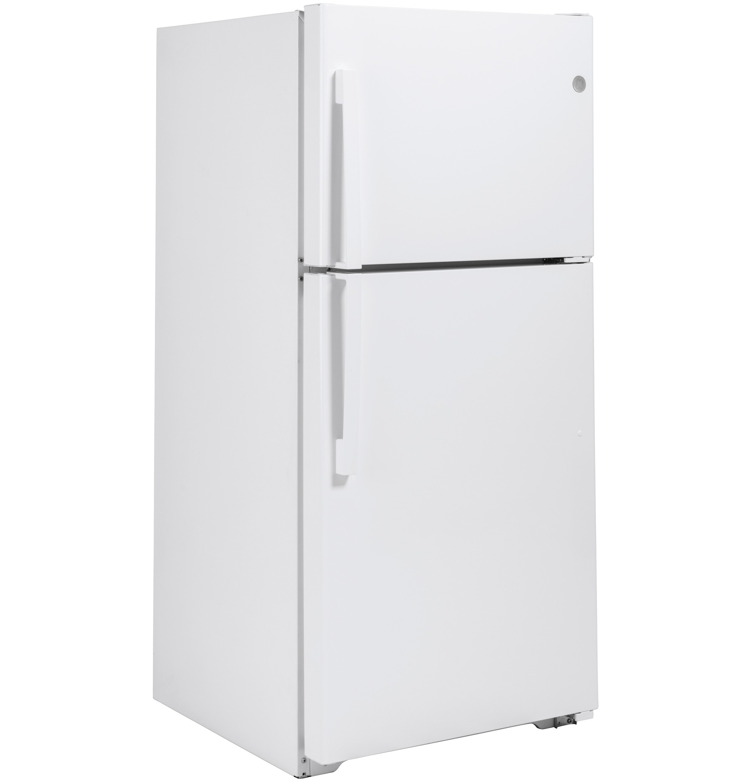 GE Garage-ready 21.9-cu ft Top-Freezer Refrigerator (White) Garage Ready