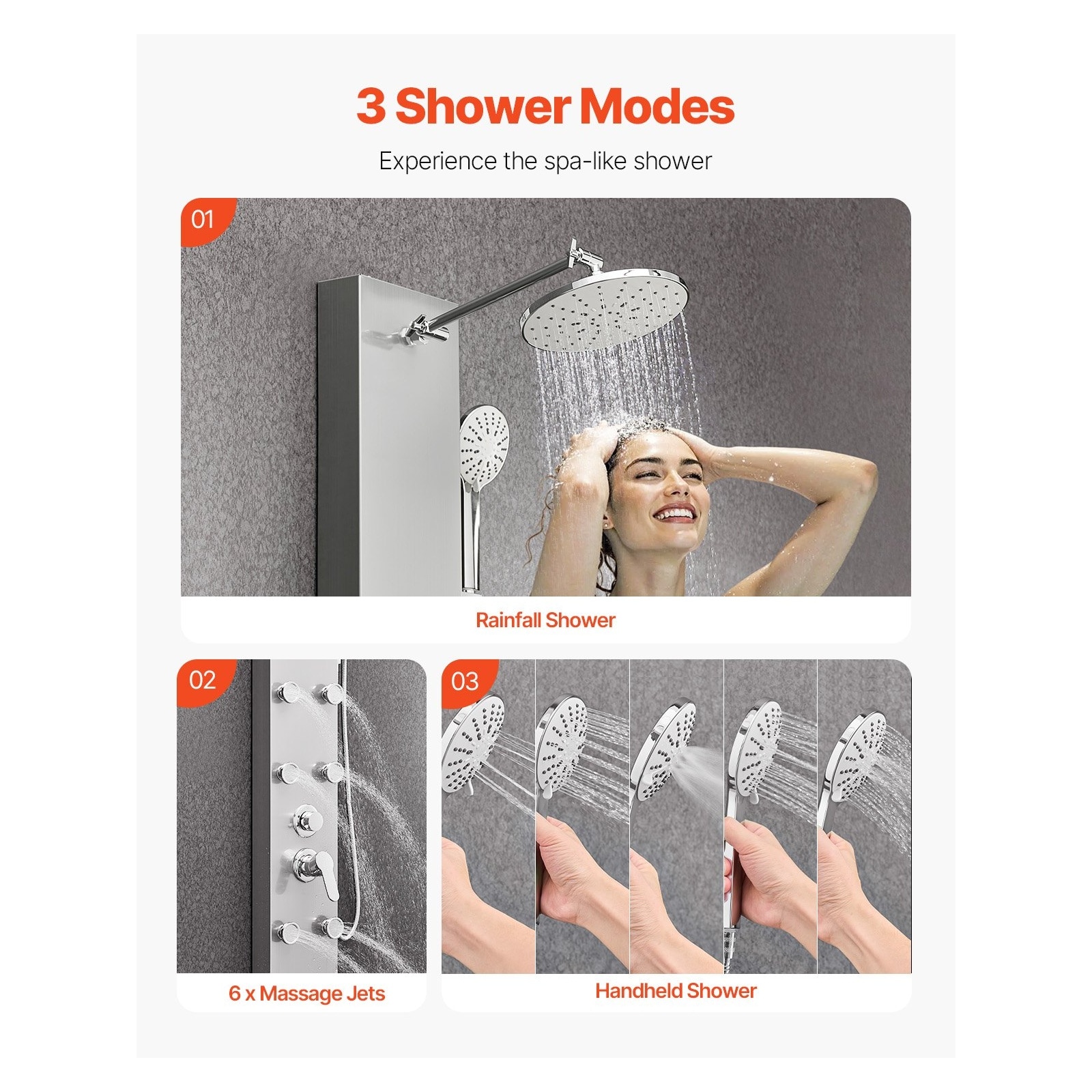 Mecale VOL-HM5EH0 Showerhead-Bar-Panels - View #5