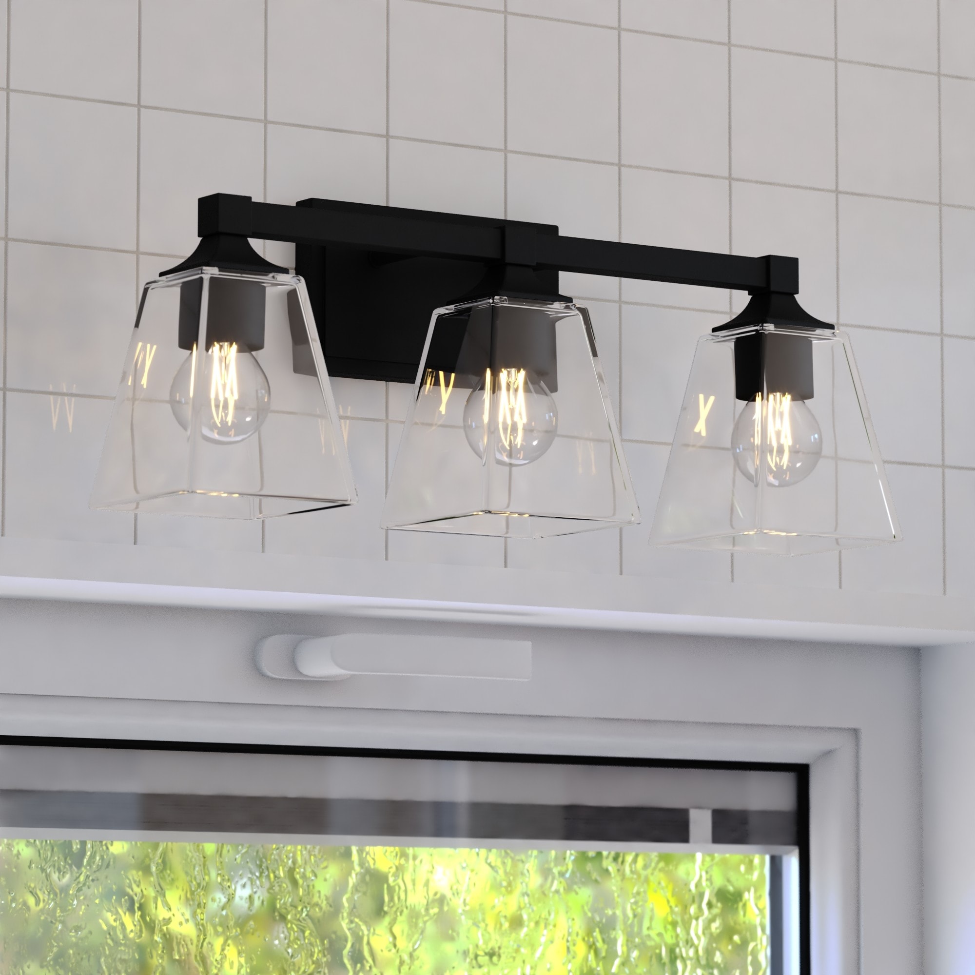 Cascadia W0495 Wallingford 22.5-in 3 -Light Matte Clear Transitional Vanity light